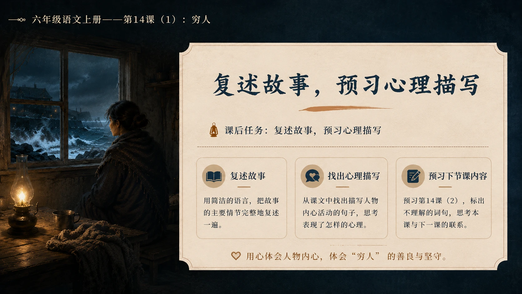 小学六年制统编教材系列课件——六年级语文上册第14课（1）：穷人 - 预览图19