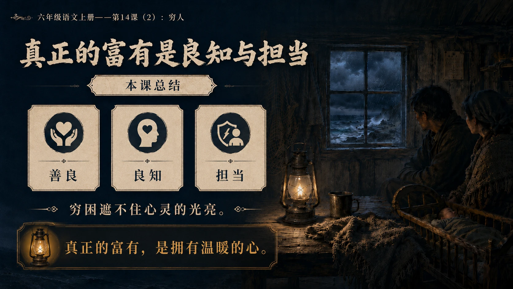 小学六年制统编教材系列课件——六年级语文上册第14课（2）：穷人 - 预览图19