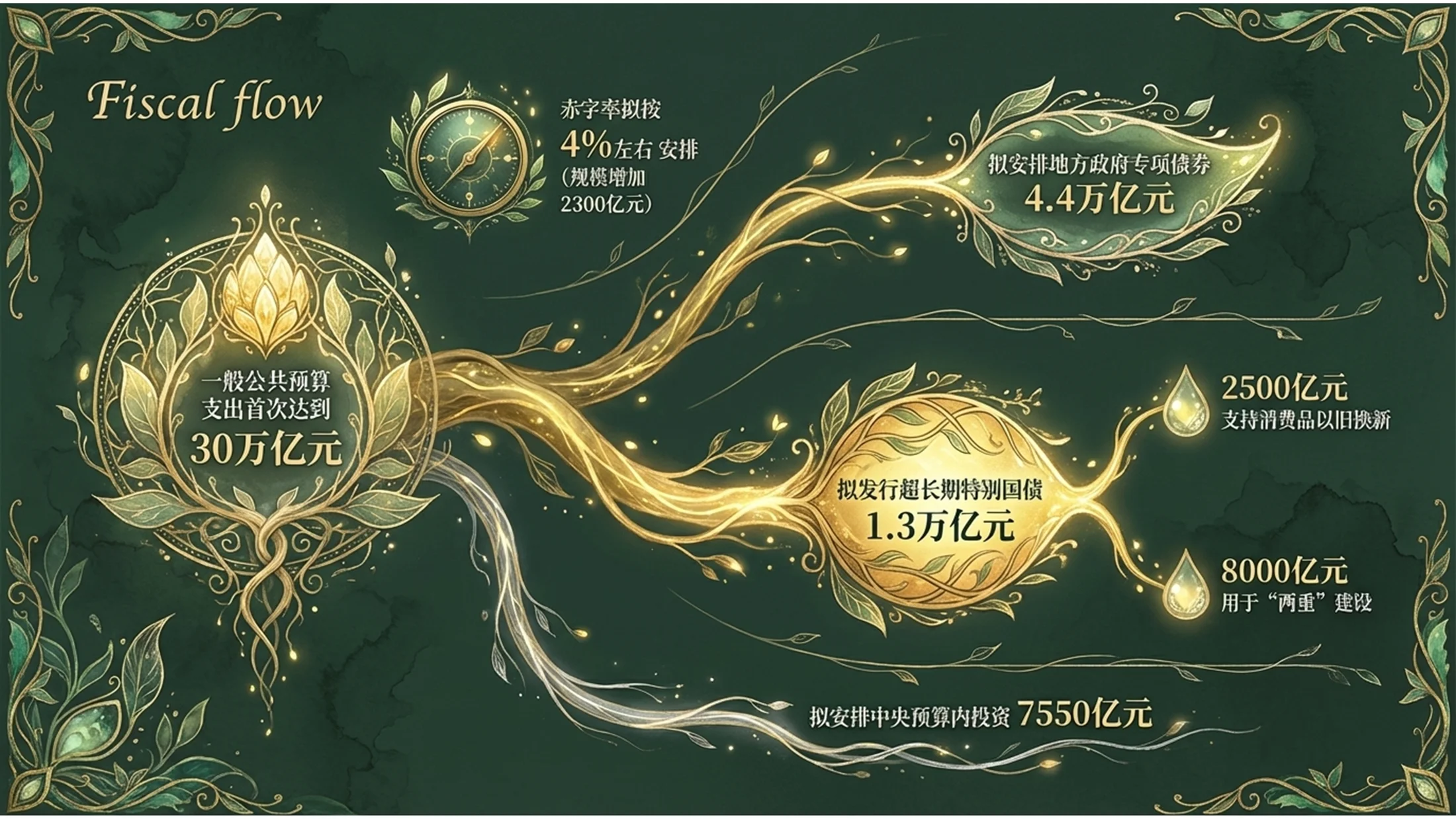 绿色精灵森林手绘风格政府工作报告PPT - 预览图7