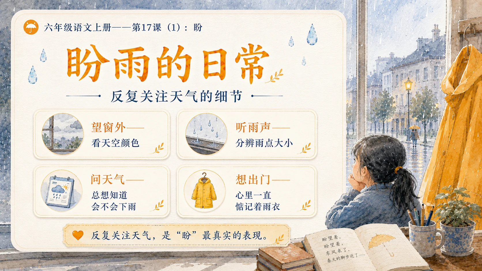 小学六年制统编教材系列课件——六年级语文上册第17课（1）：盼 - 预览图12