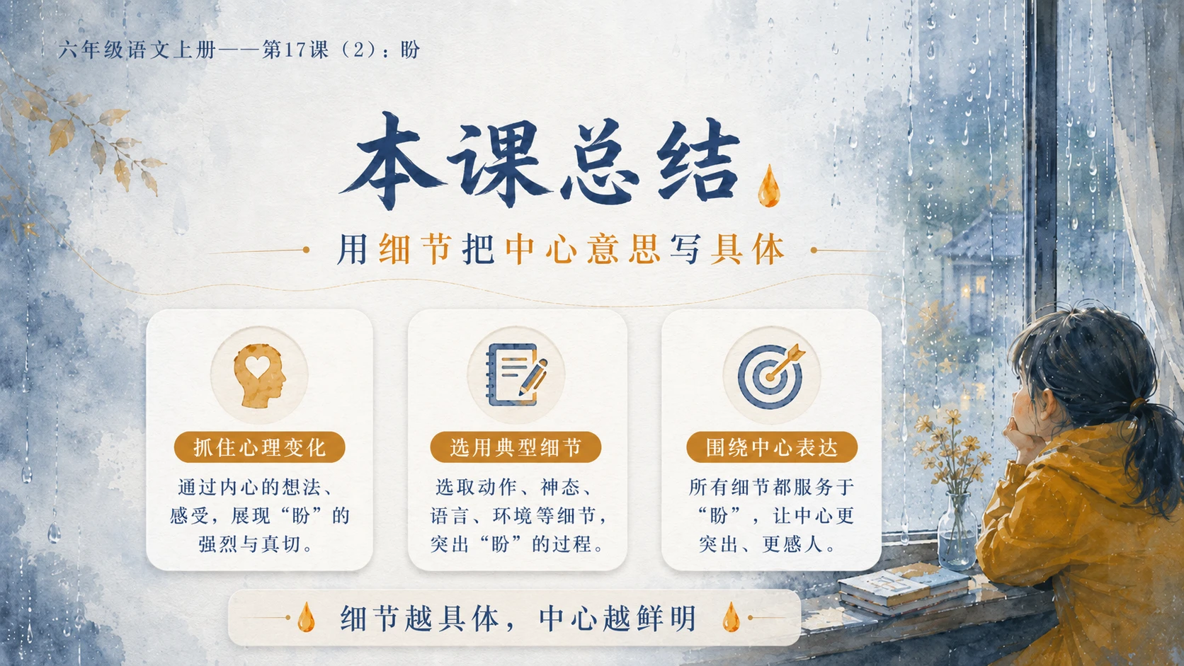 小学六年制统编教材系列课件——六年级语文上册第17课（2）：盼 - 预览图17