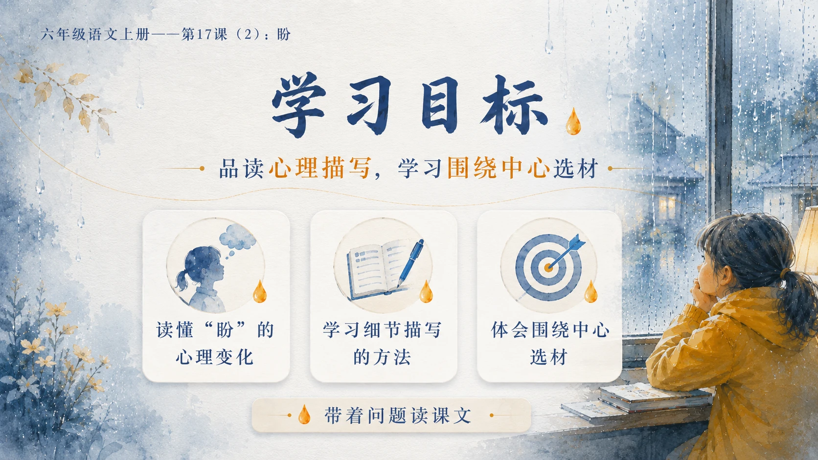 小学六年制统编教材系列课件——六年级语文上册第17课（2）：盼 - 预览图3