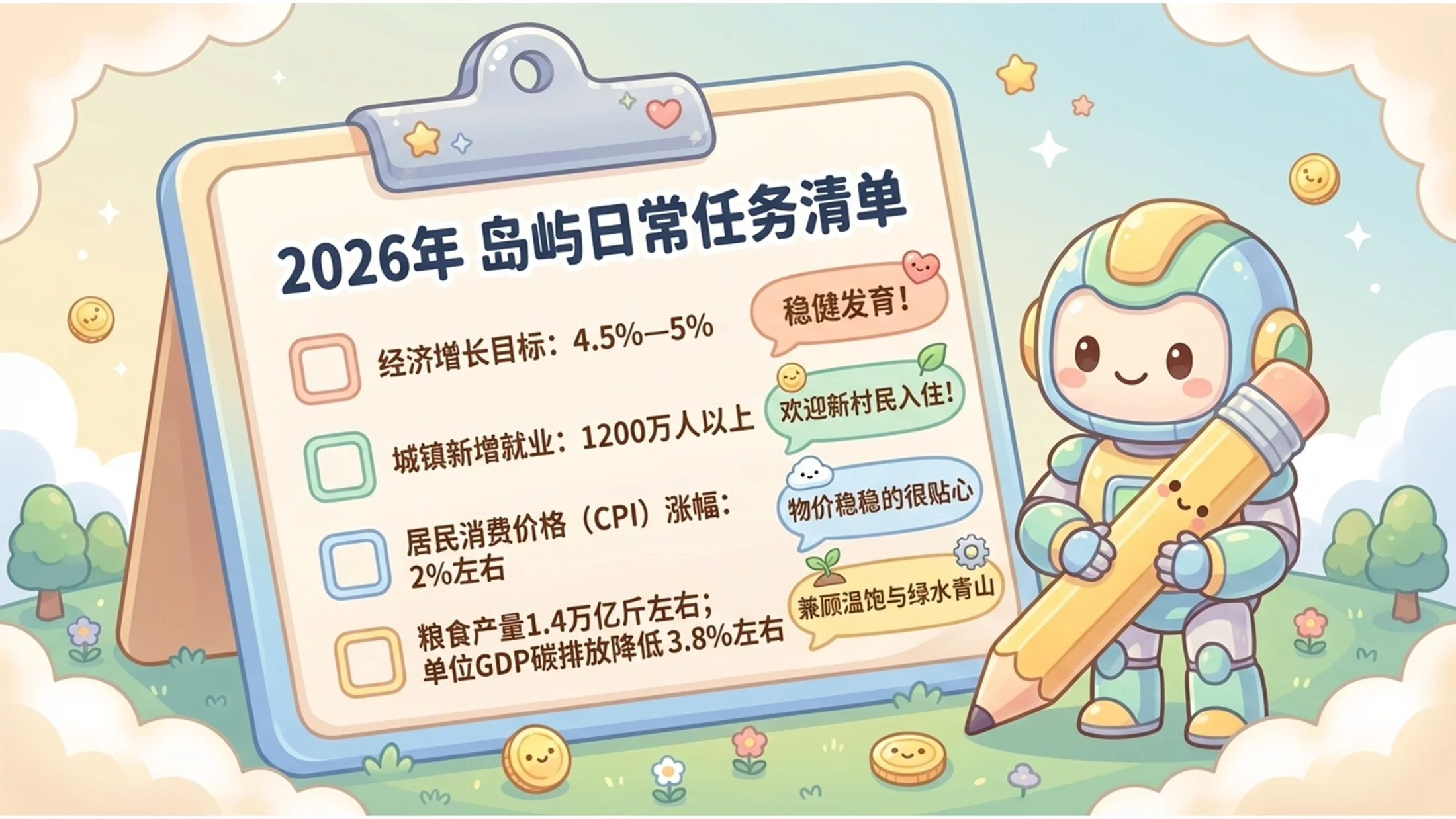 可爱卡哇伊动漫风格政府工作报告PPT - 预览图5
