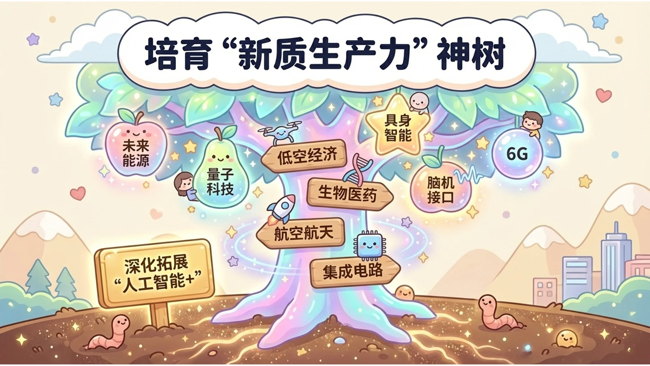可爱卡哇伊动漫风格政府工作报告PPT - 预览图8