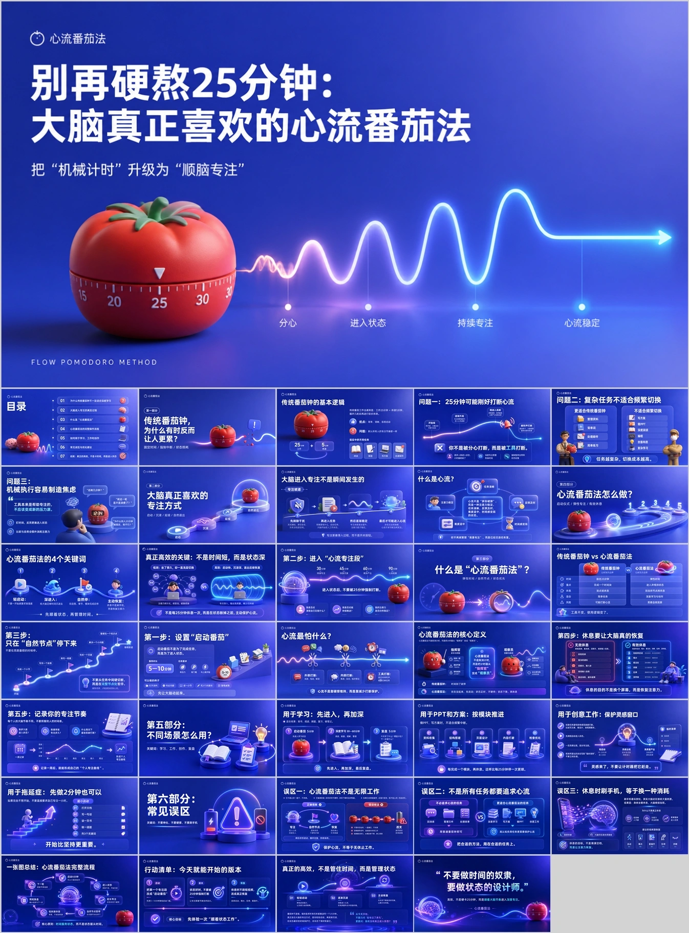 别再硬熬25分钟：大脑真正喜欢的心流番茄法 - 预览图16