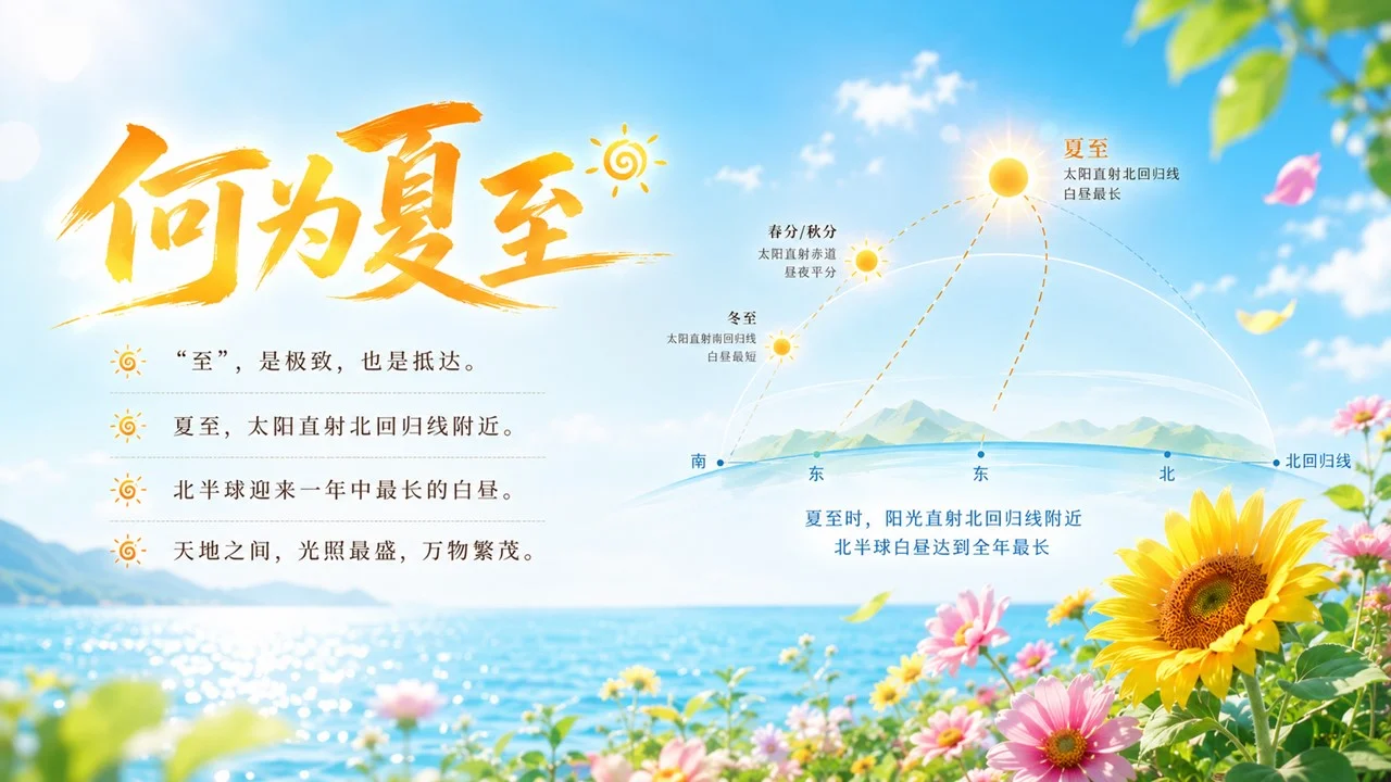 《夏至：昼长至此，万物向盛》二十四节气传统文化PPT课件 - 预览图3