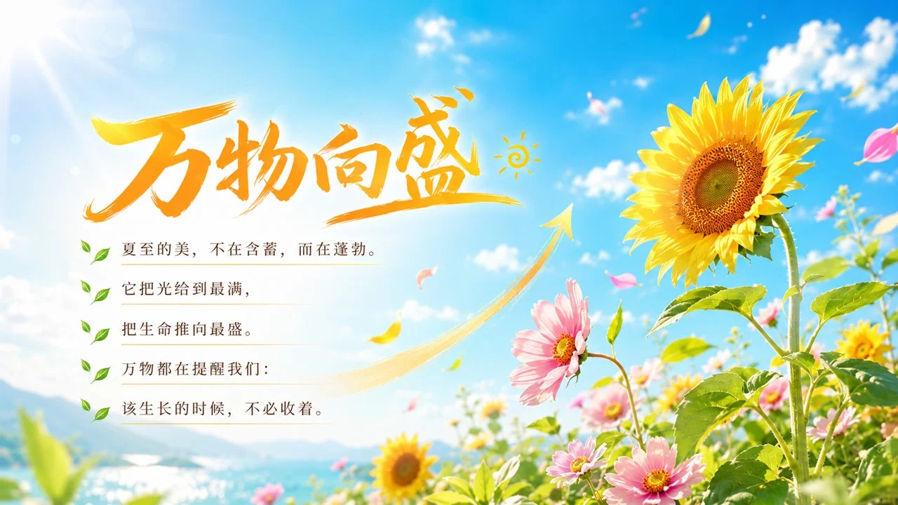 《夏至：昼长至此，万物向盛》二十四节气传统文化PPT课件 - 预览图8