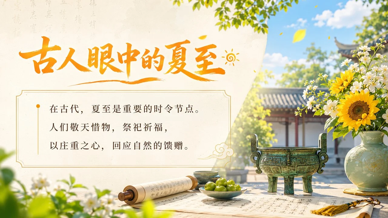 《夏至：昼长至此，万物向盛》二十四节气传统文化PPT课件 - 预览图9