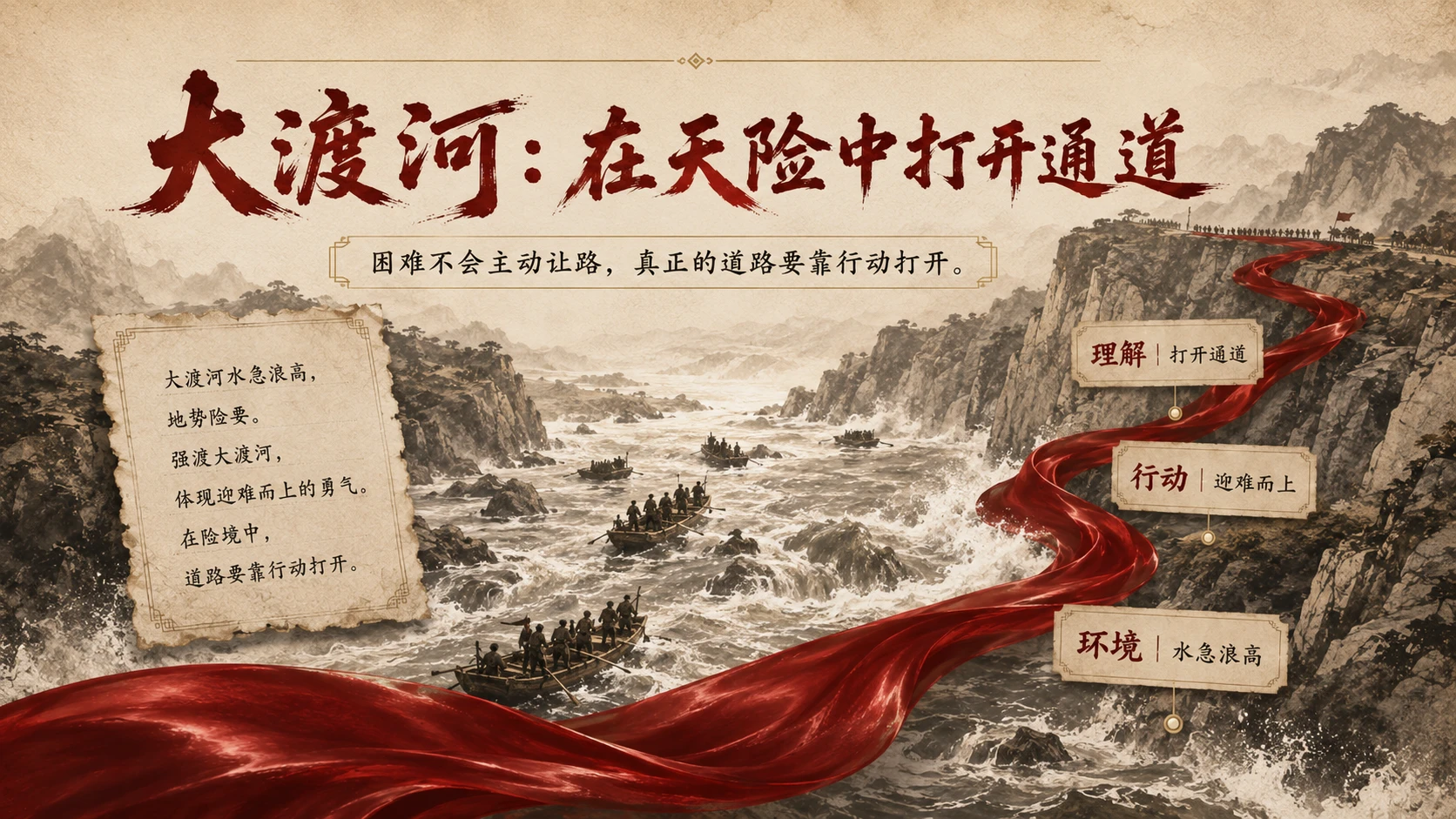 红飘带上的二万五千里长征｜传承长征精神主题班会PPT - 预览图7