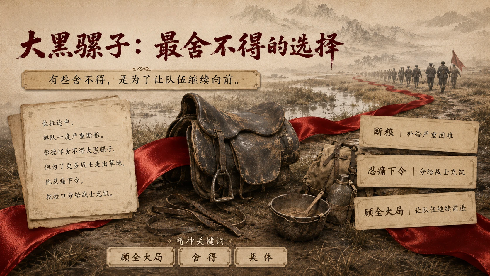 红飘带上的二万五千里长征｜传承长征精神主题班会PPT - 预览图9