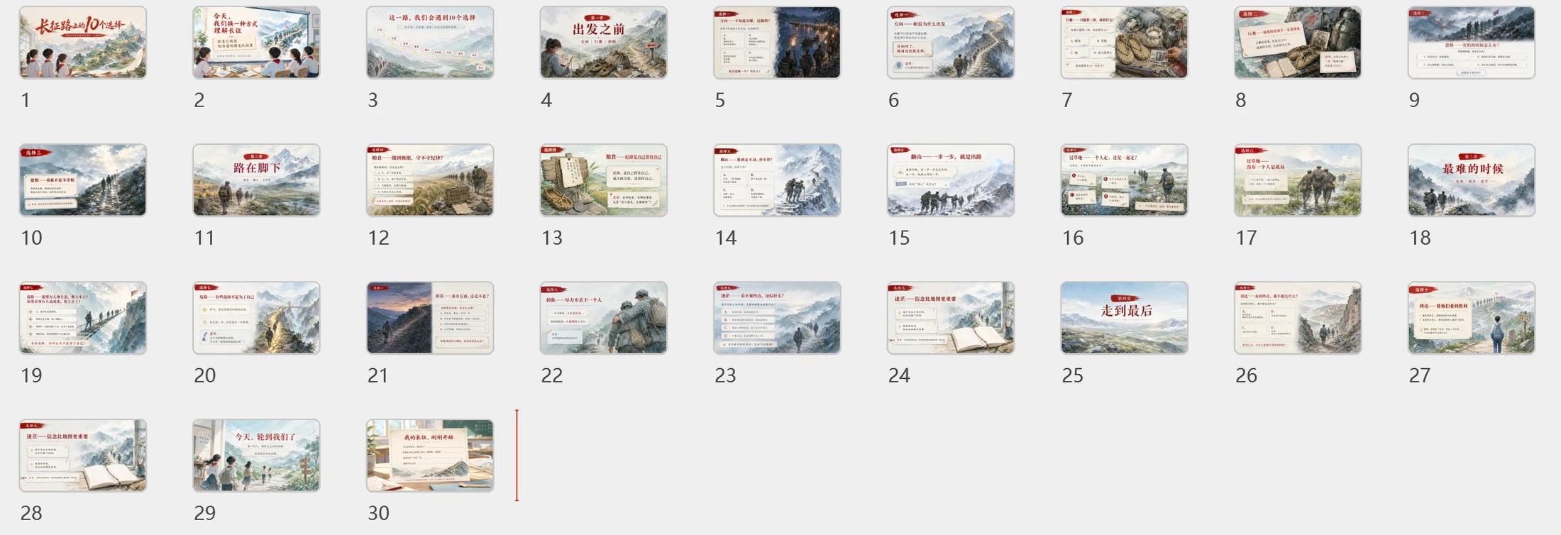 长征路上的10个选择｜纪念长征沉浸式主题班会PPT - 预览图14