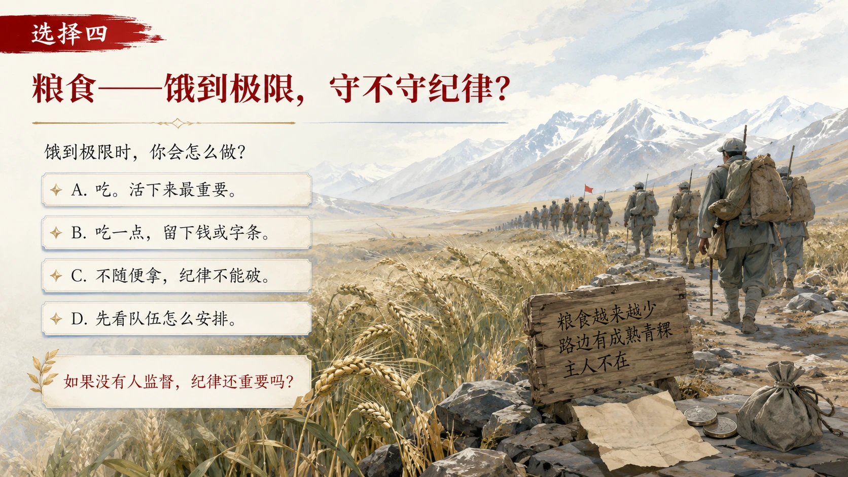 长征路上的10个选择｜纪念长征沉浸式主题班会PPT - 预览图5