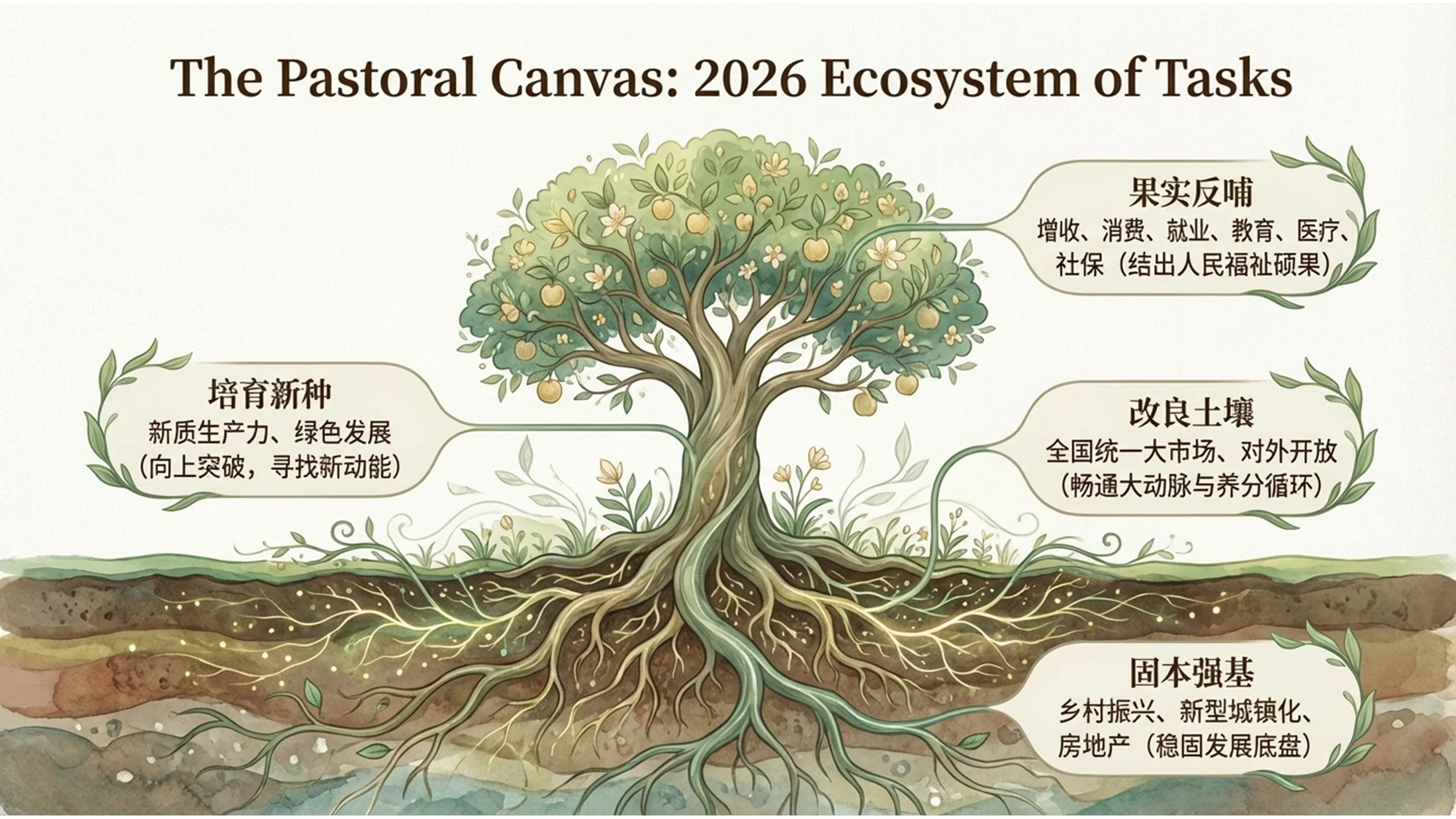 绿色清新田园风格政府工作报告PPT - 预览图6