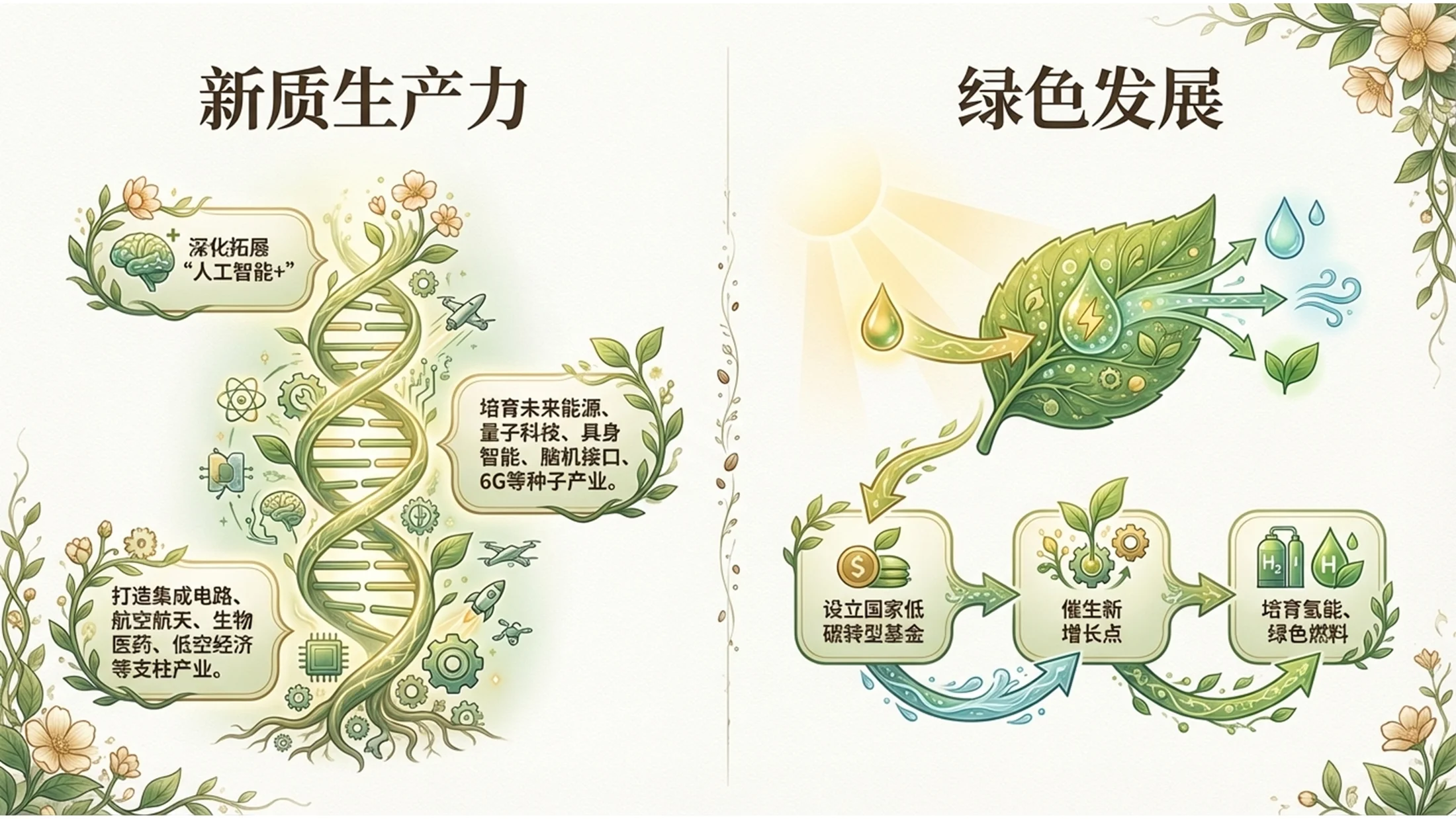 绿色清新田园风格政府工作报告PPT - 预览图7