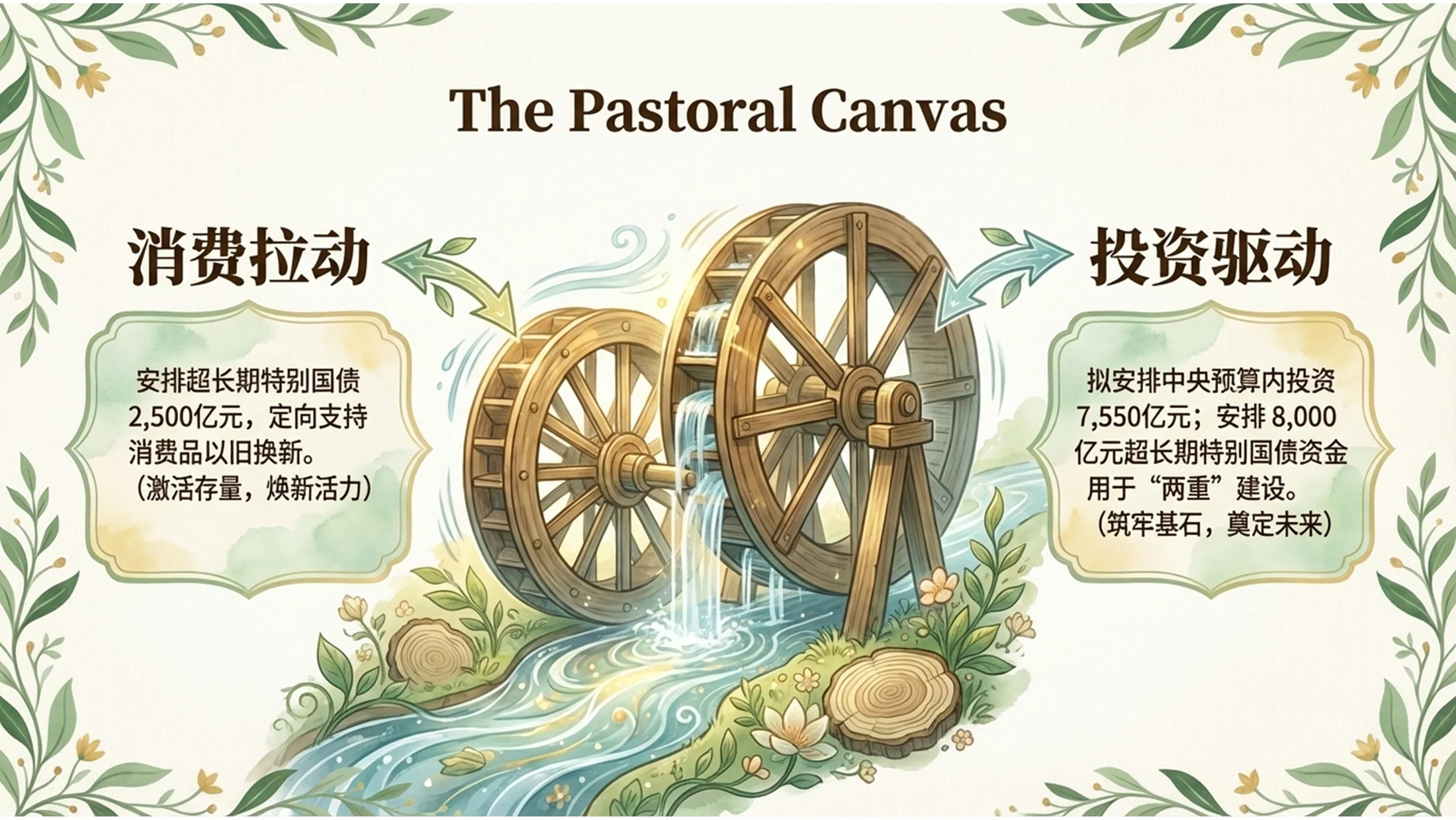 绿色清新田园风格政府工作报告PPT - 预览图9