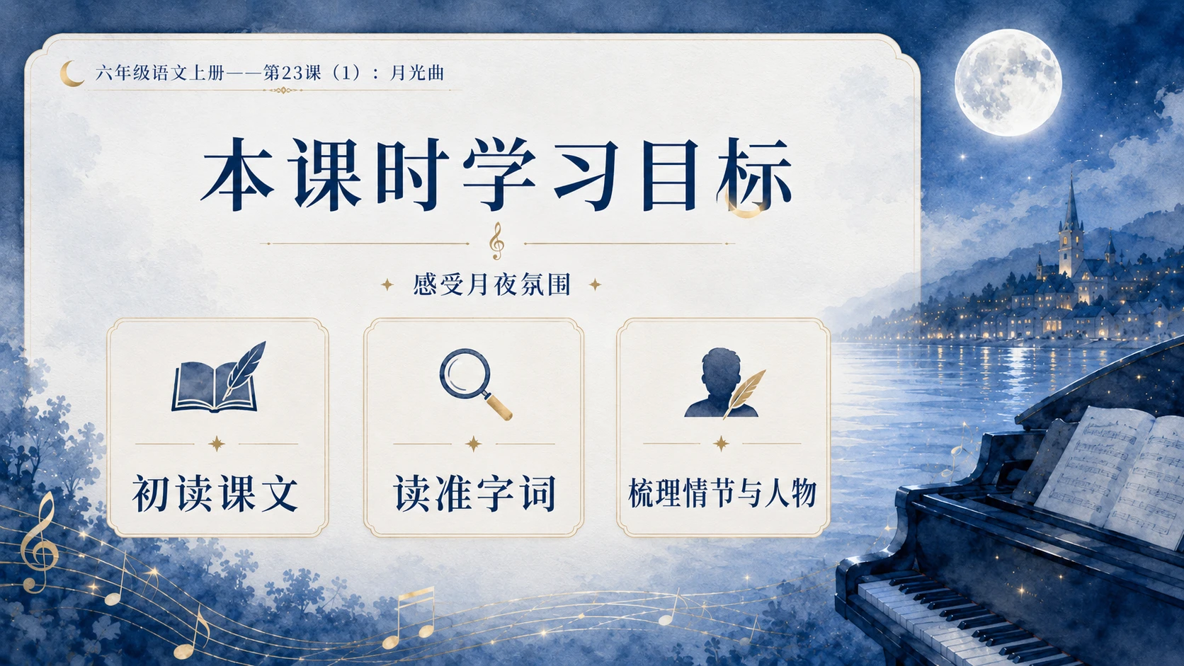 小学六年制统编教材系列课件——六年级语文上册第23课（1）：月光曲 - 预览图3