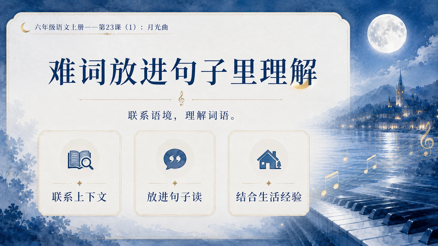 小学六年制统编教材系列课件——六年级语文上册第23课（1）：月光曲 - 预览图8