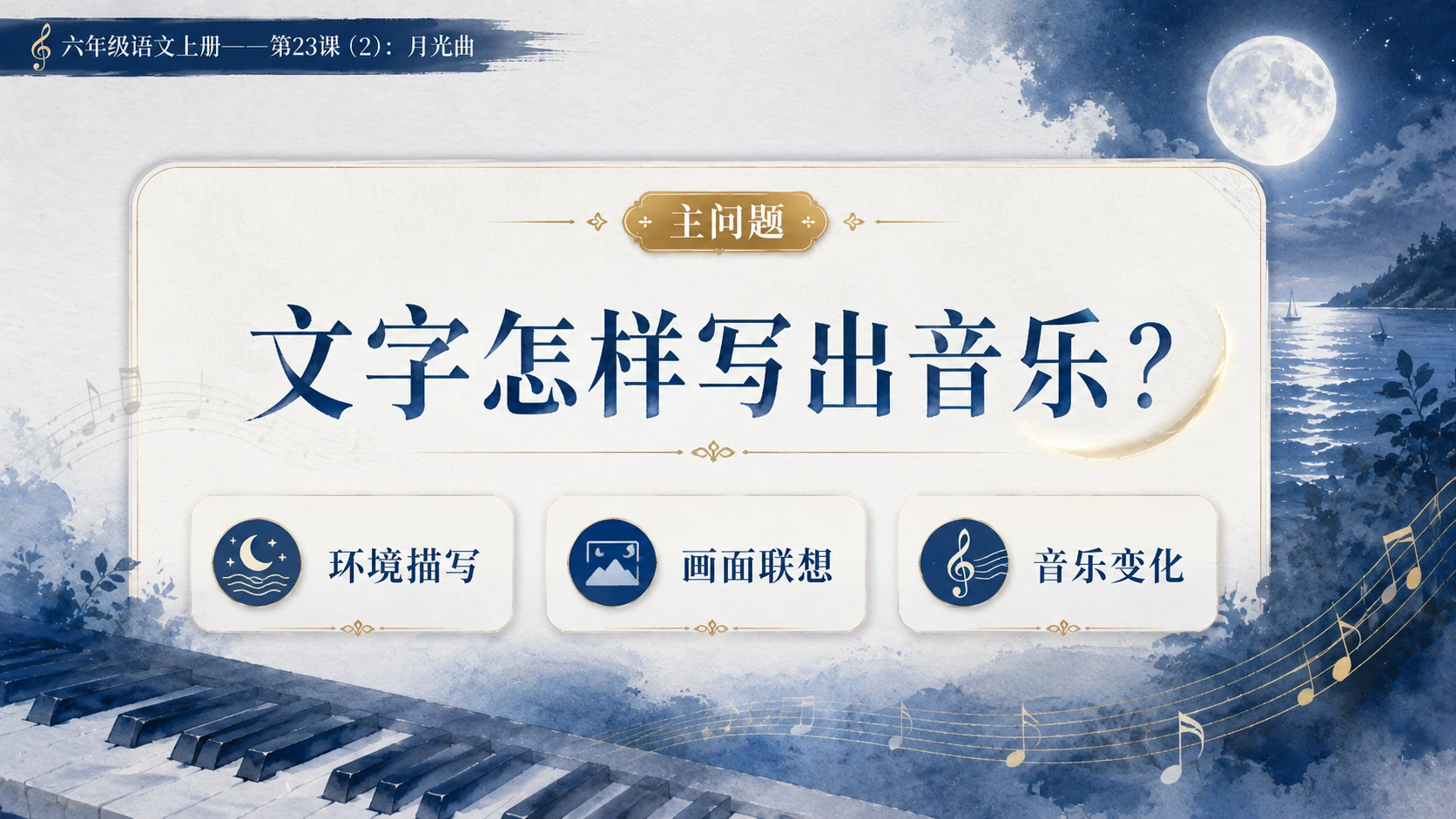小学六年制统编教材系列课件——六年级语文上册第23课（2）：月光曲 - 预览图4
