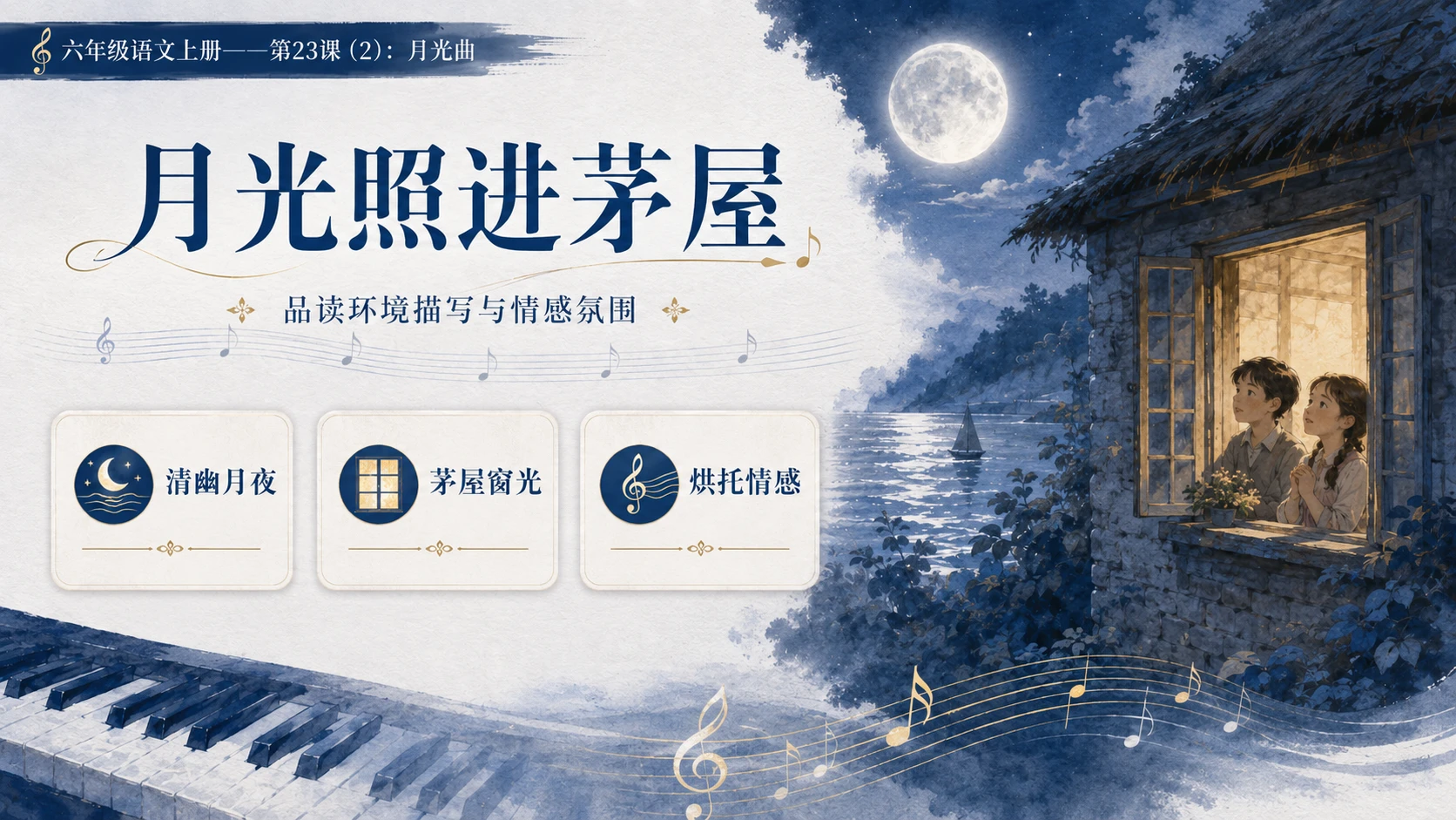 小学六年制统编教材系列课件——六年级语文上册第23课（2）：月光曲 - 预览图5