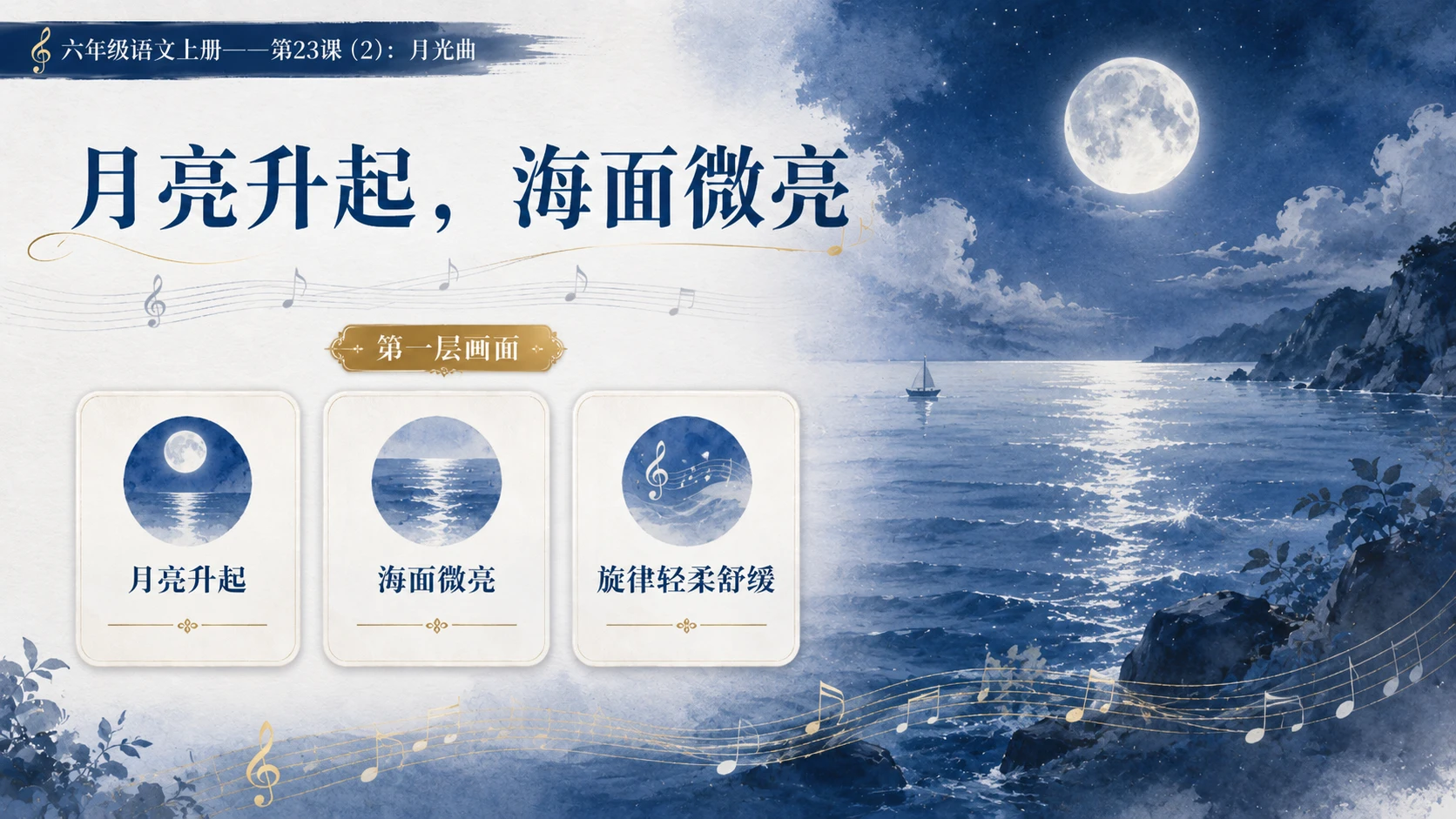 小学六年制统编教材系列课件——六年级语文上册第23课（2）：月光曲 - 预览图7