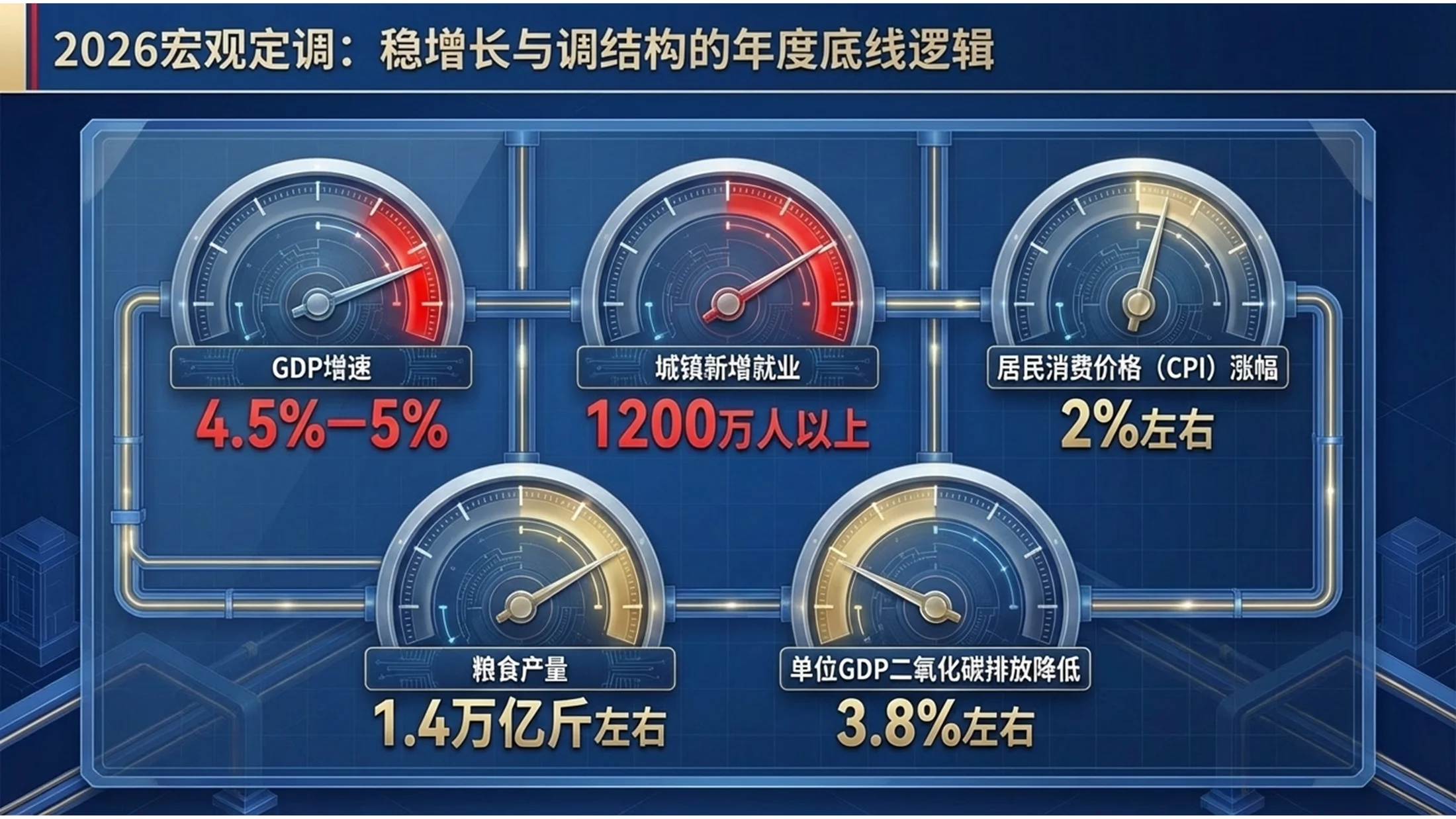 蓝色光明学院派风格政府工作报告PPT - 预览图4