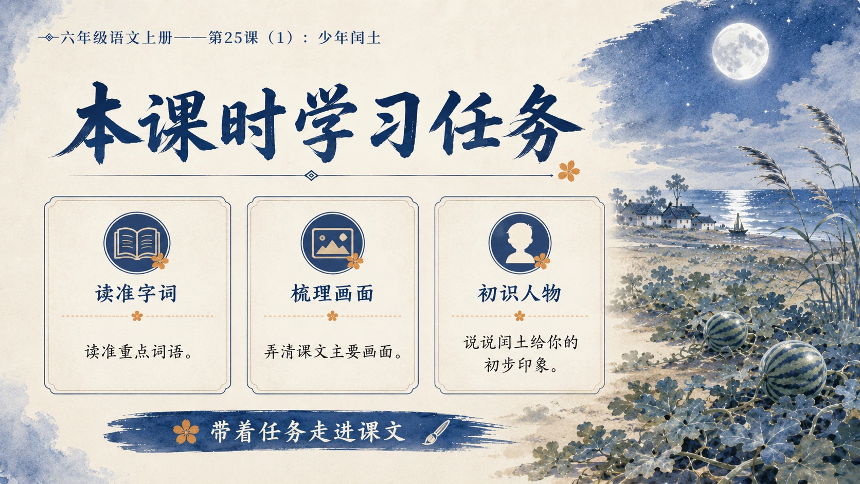 小学六年制统编教材系列课件——六年级语文上册第25课（1）：少年闰土 - 预览图3