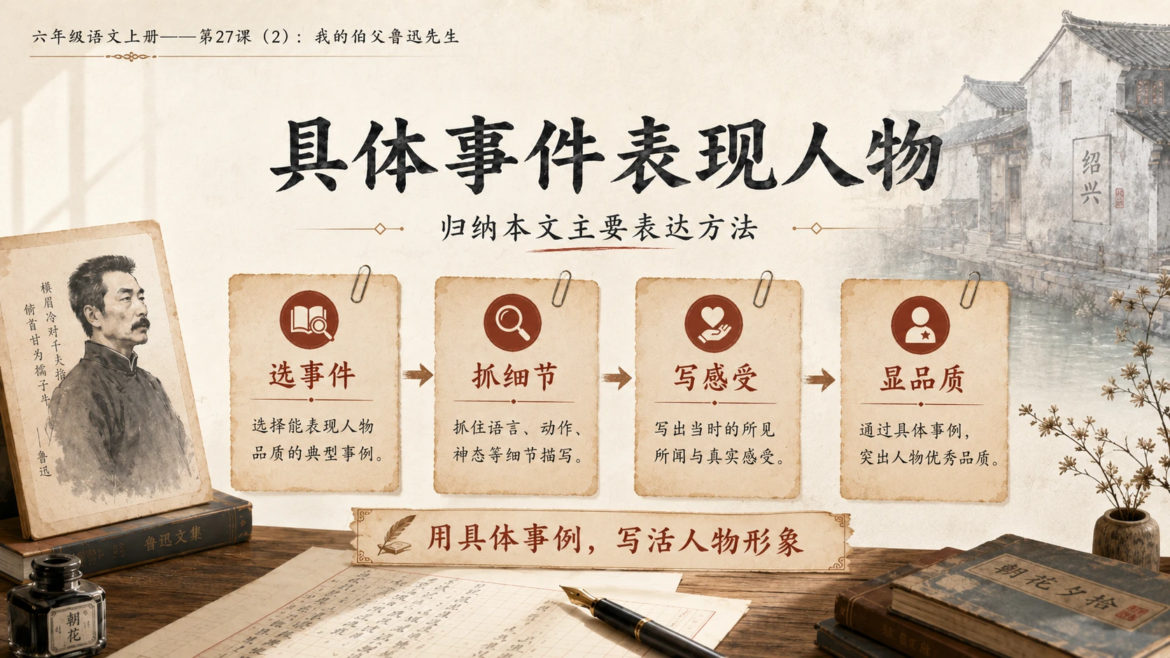 小学六年制统编教材系列课件——六年级语文上册第27课（2）：我的伯父鲁迅先生 - 预览图8