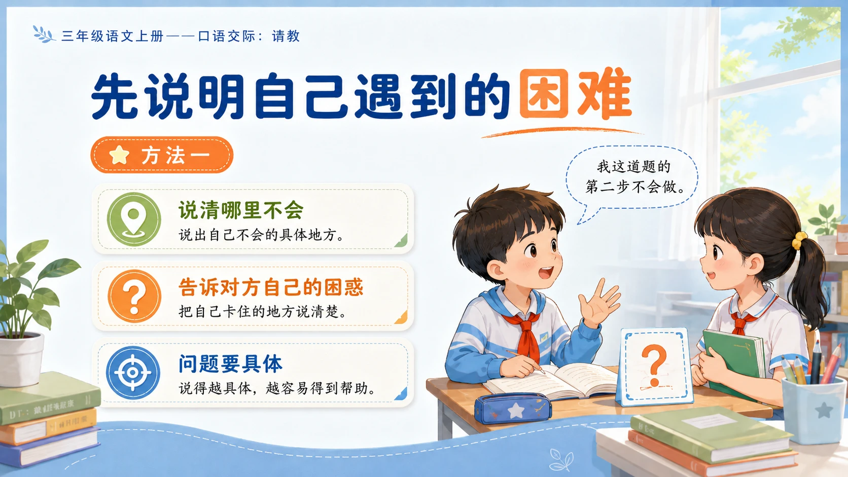 小学六年制统编教材系列课件——三年级语文上册口语交际：请教 - 预览图5
