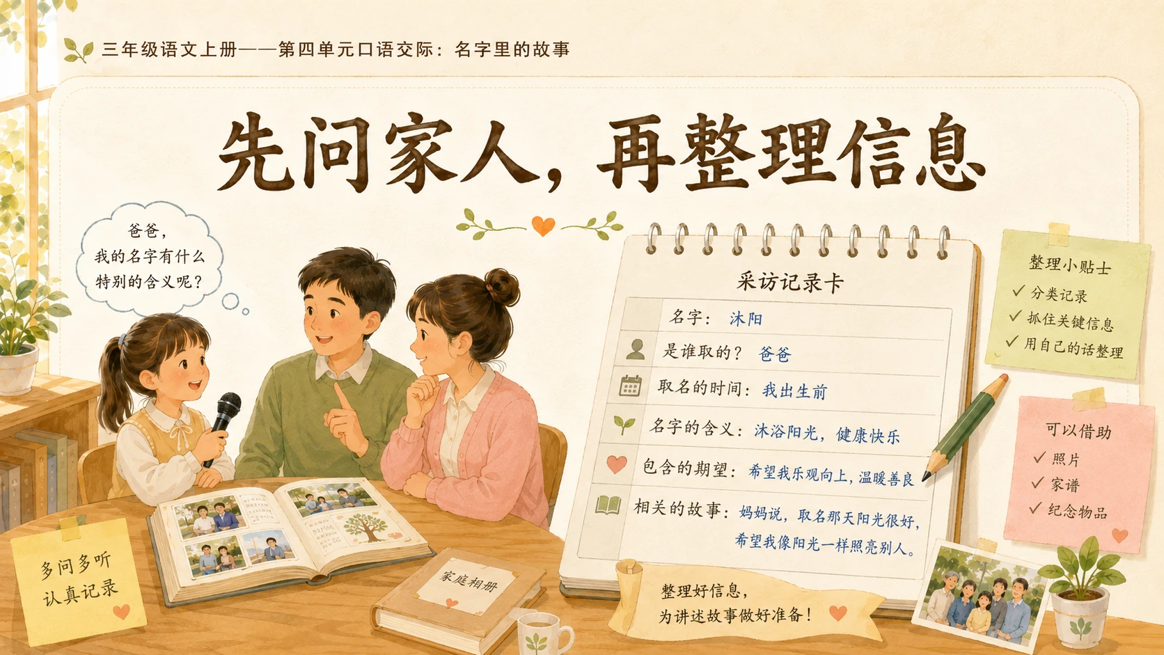 小学六年制统编教材系列课件——三年级语文上册：名字里的故事 - 预览图5
