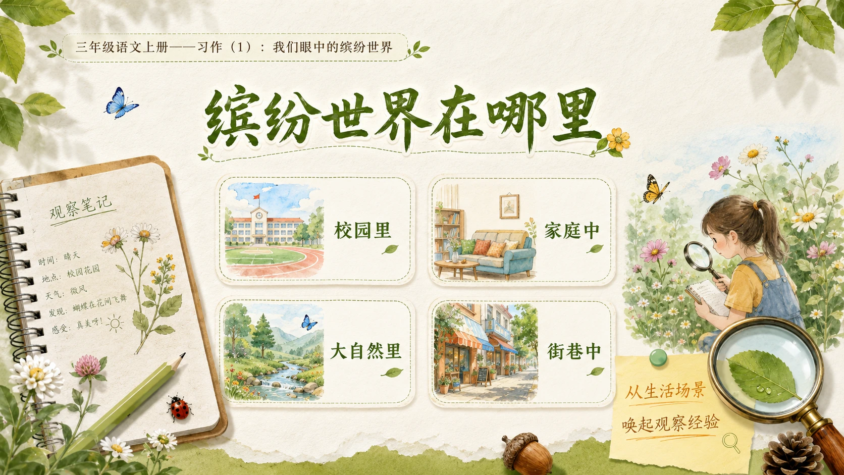 小学六年制统编教材系列课件——三年级语文上册：我们眼中的缤纷世界（1） - 预览图2