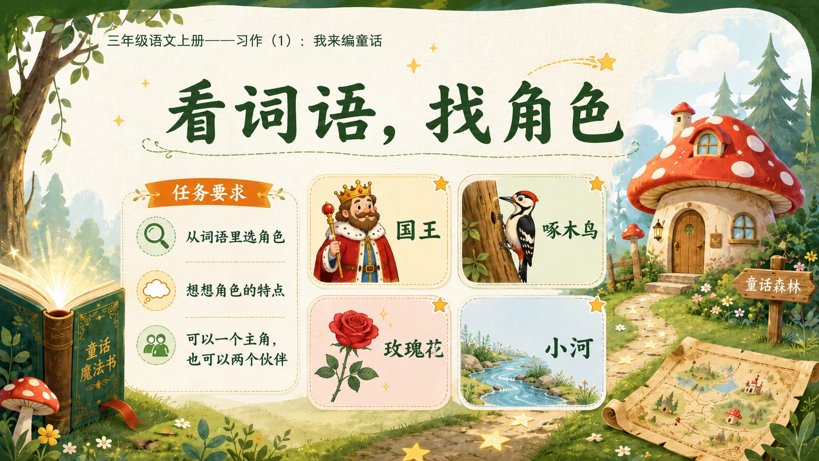小学六年制统编教材系列课件——三年级语文上册习作：我来编童话（1） - 预览图5