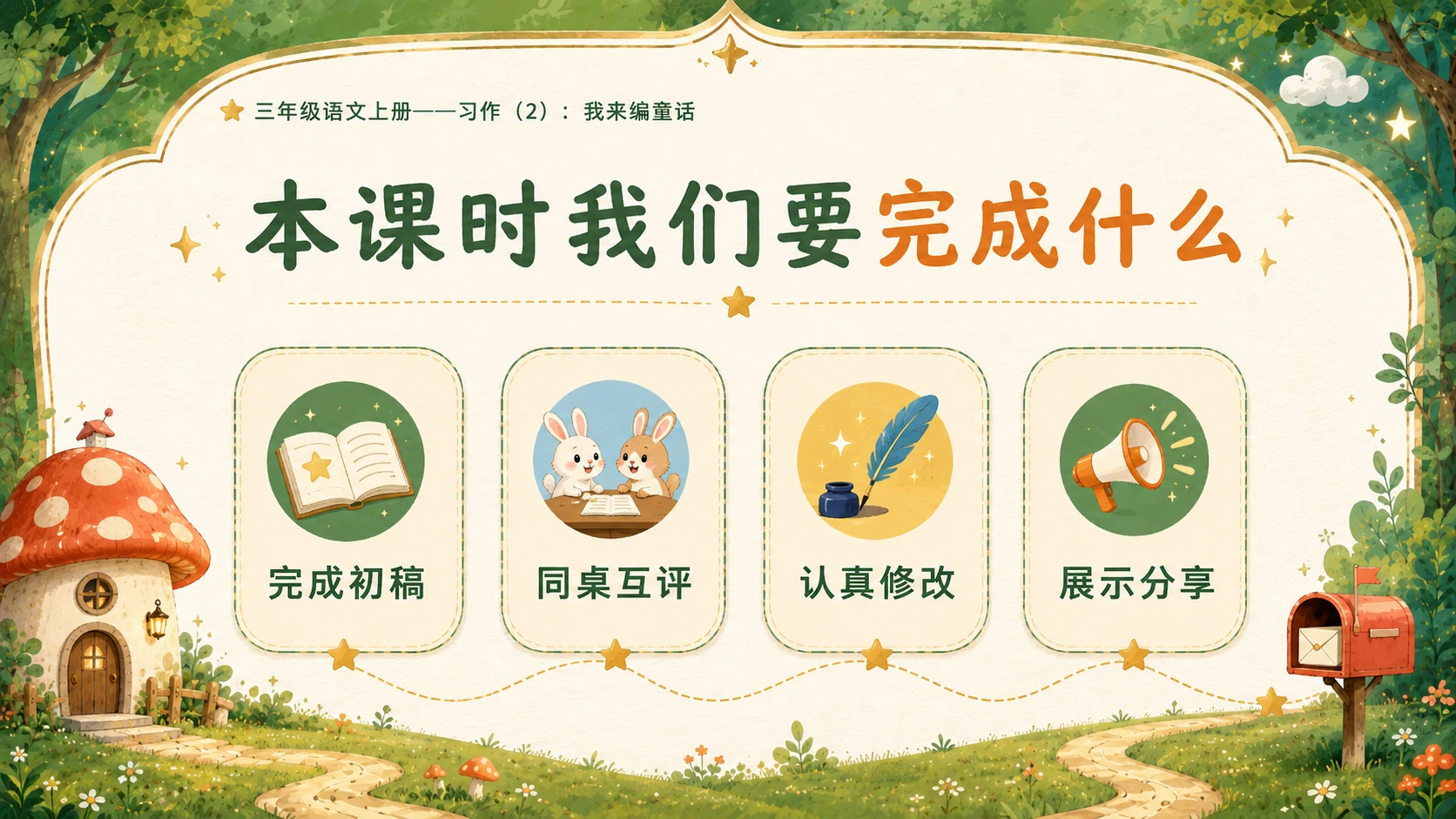 小学六年制统编教材系列课件——三年级语文上册习作：我来编童话（2） - 预览图3