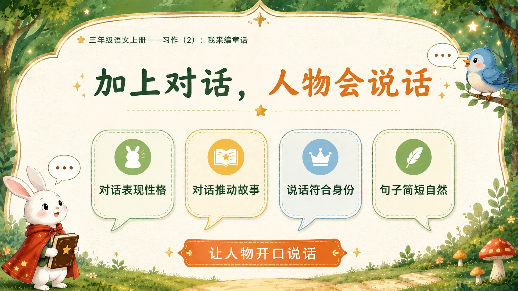 小学六年制统编教材系列课件——三年级语文上册习作：我来编童话（2） - 预览图7
