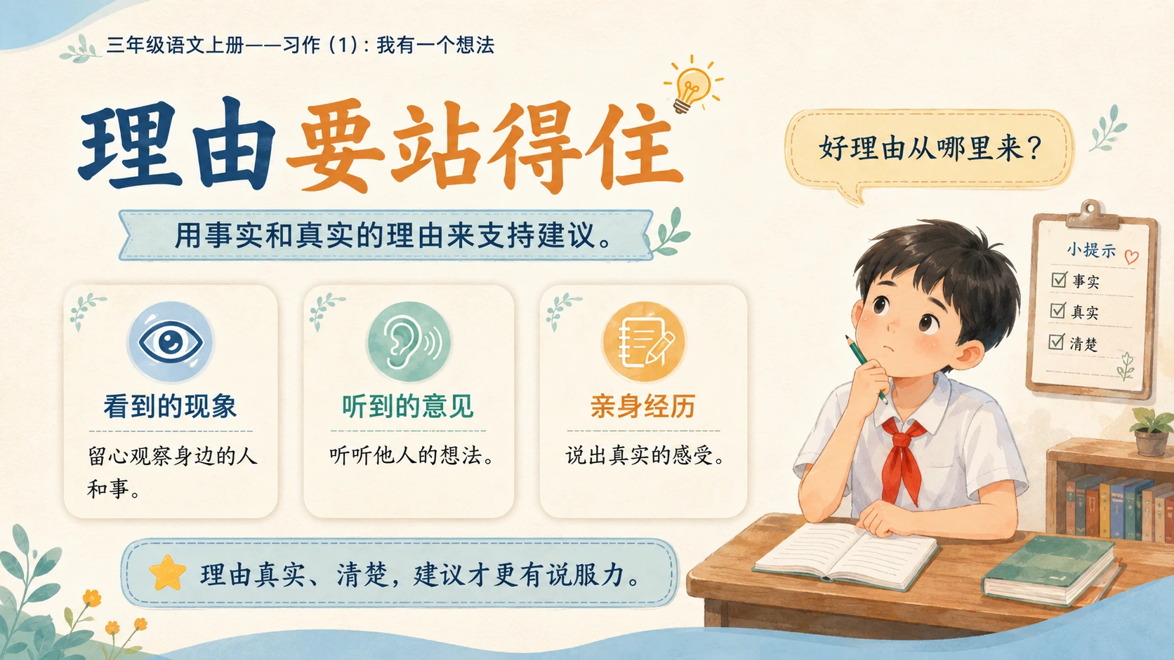小学六年制统编教材系列课件——三年级语文上册习作：我有一个想法（1） - 预览图10