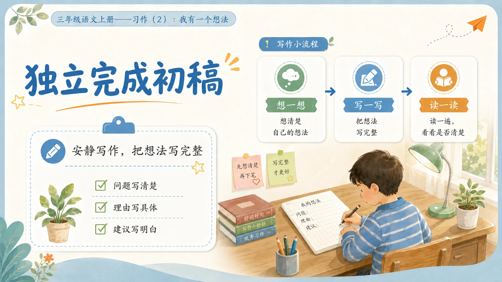 小学六年制统编教材系列课件——三年级语文上册习作：我有一个想法（2） - 预览图8