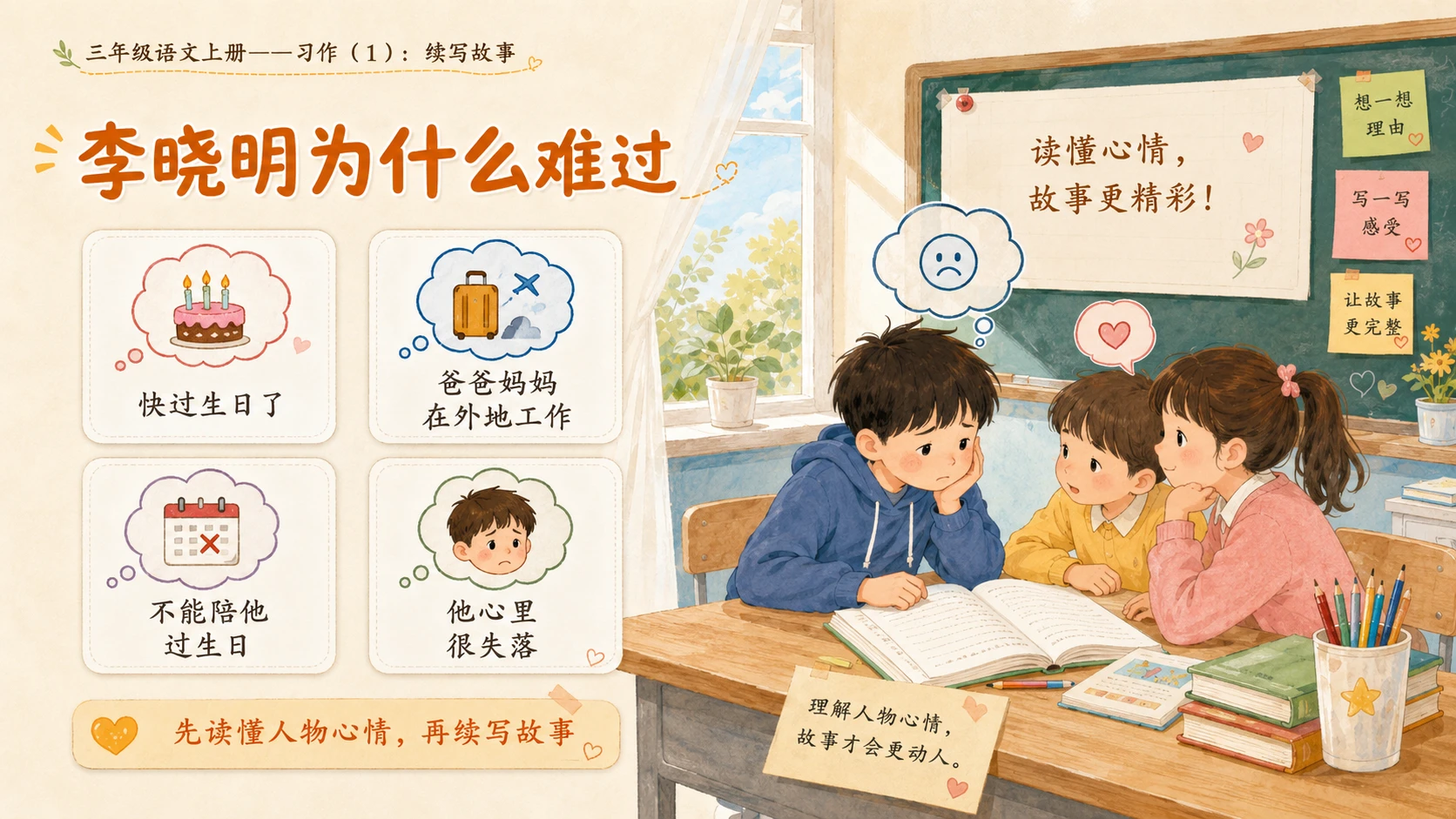 小学六年制统编教材系列课件——三年级语文上册习作：续写故事（1） - 预览图5