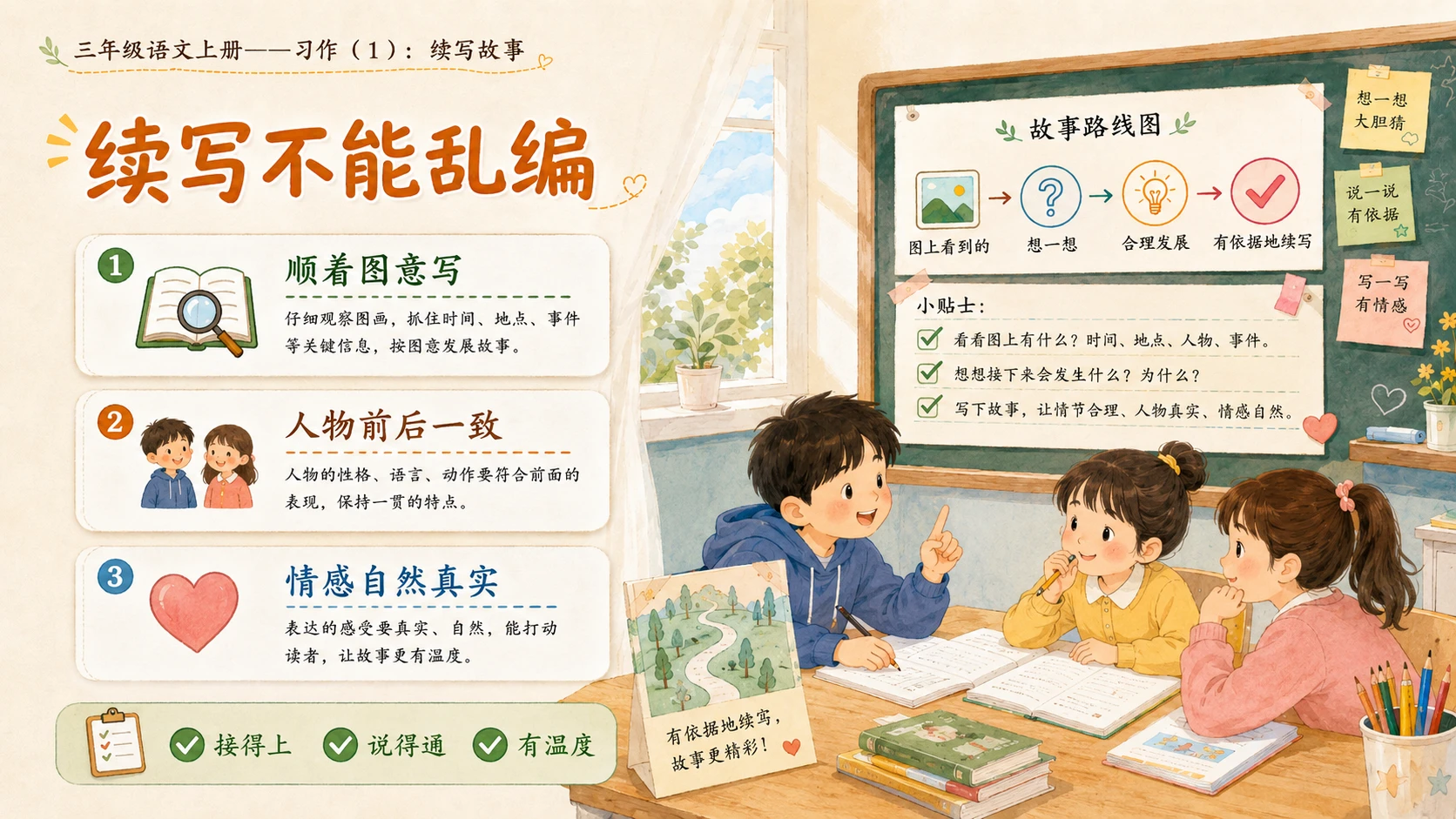小学六年制统编教材系列课件——三年级语文上册习作：续写故事（1） - 预览图6