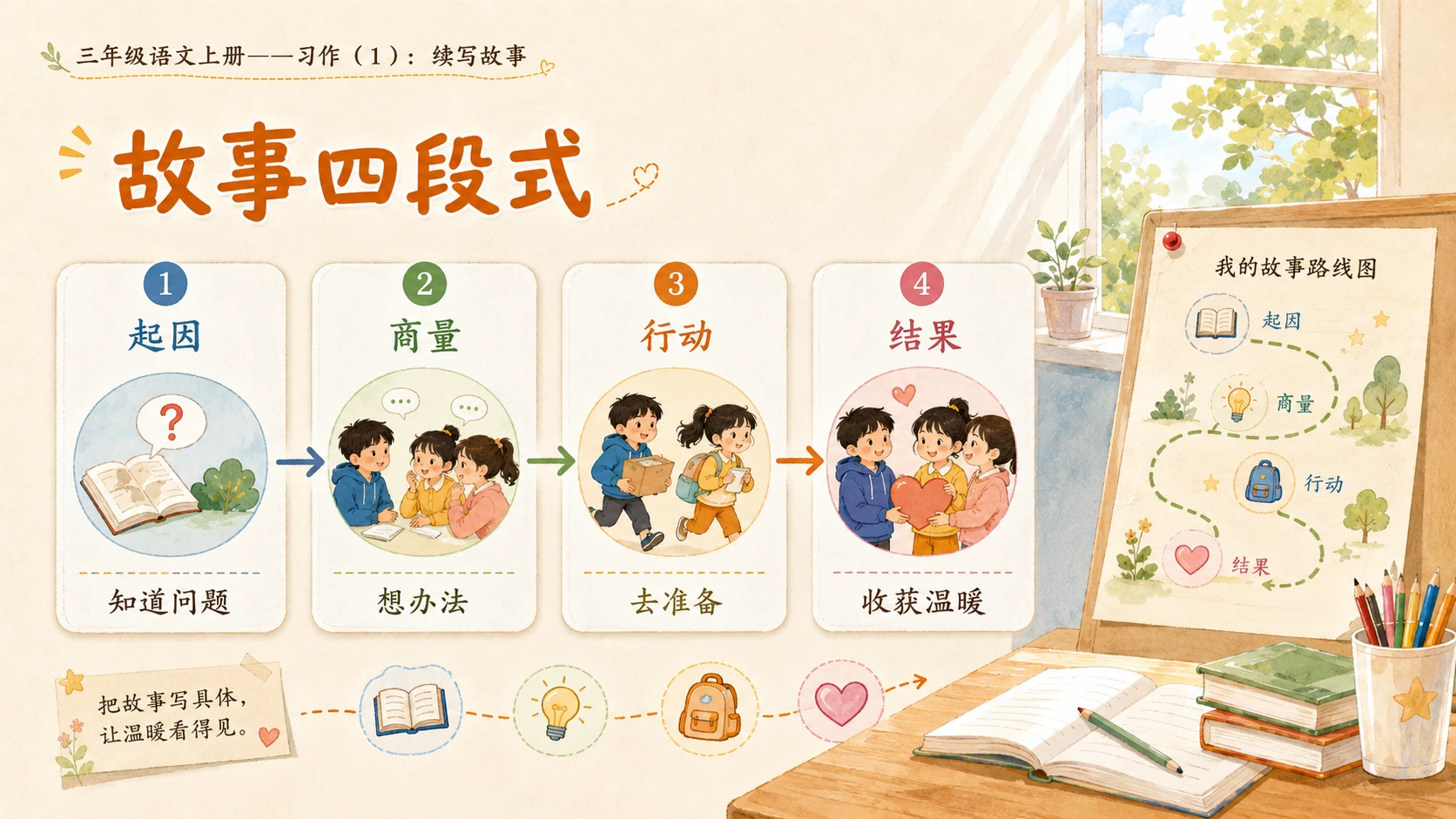 小学六年制统编教材系列课件——三年级语文上册习作：续写故事（1） - 预览图9