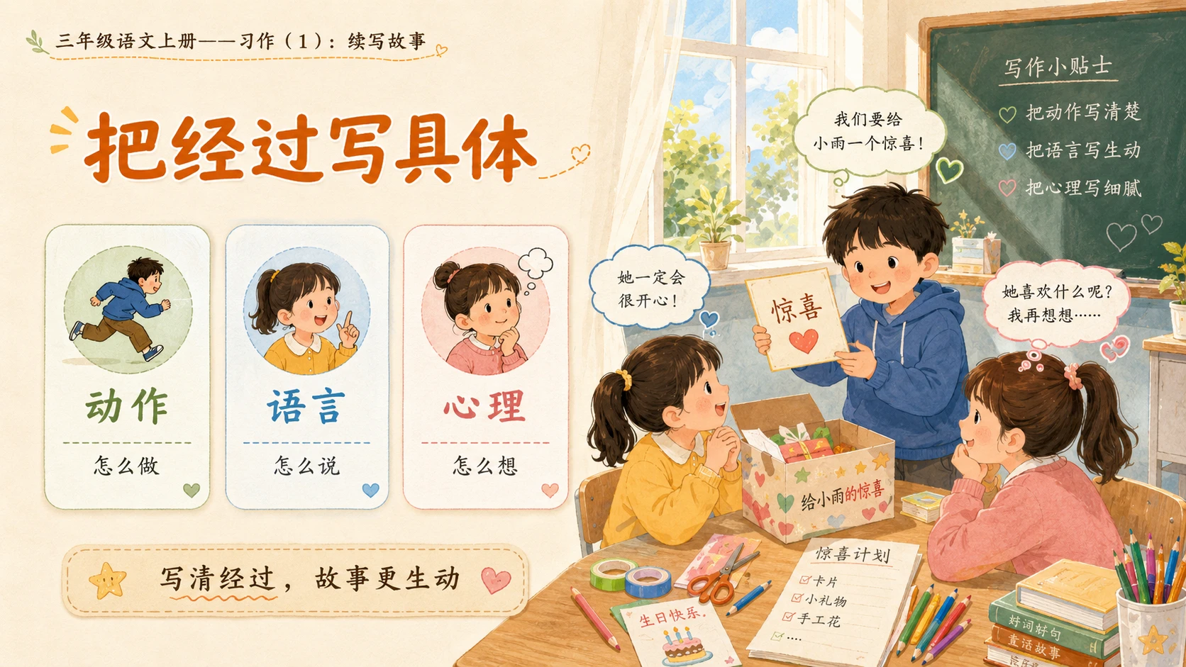 小学六年制统编教材系列课件——三年级语文上册习作：续写故事（1） - 预览图10