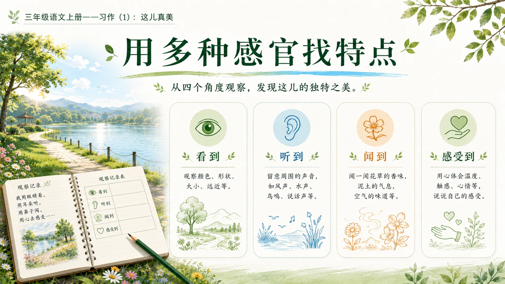 小学六年制统编教材系列课件——三年级语文上册习作：这儿真美（1） - 预览图6