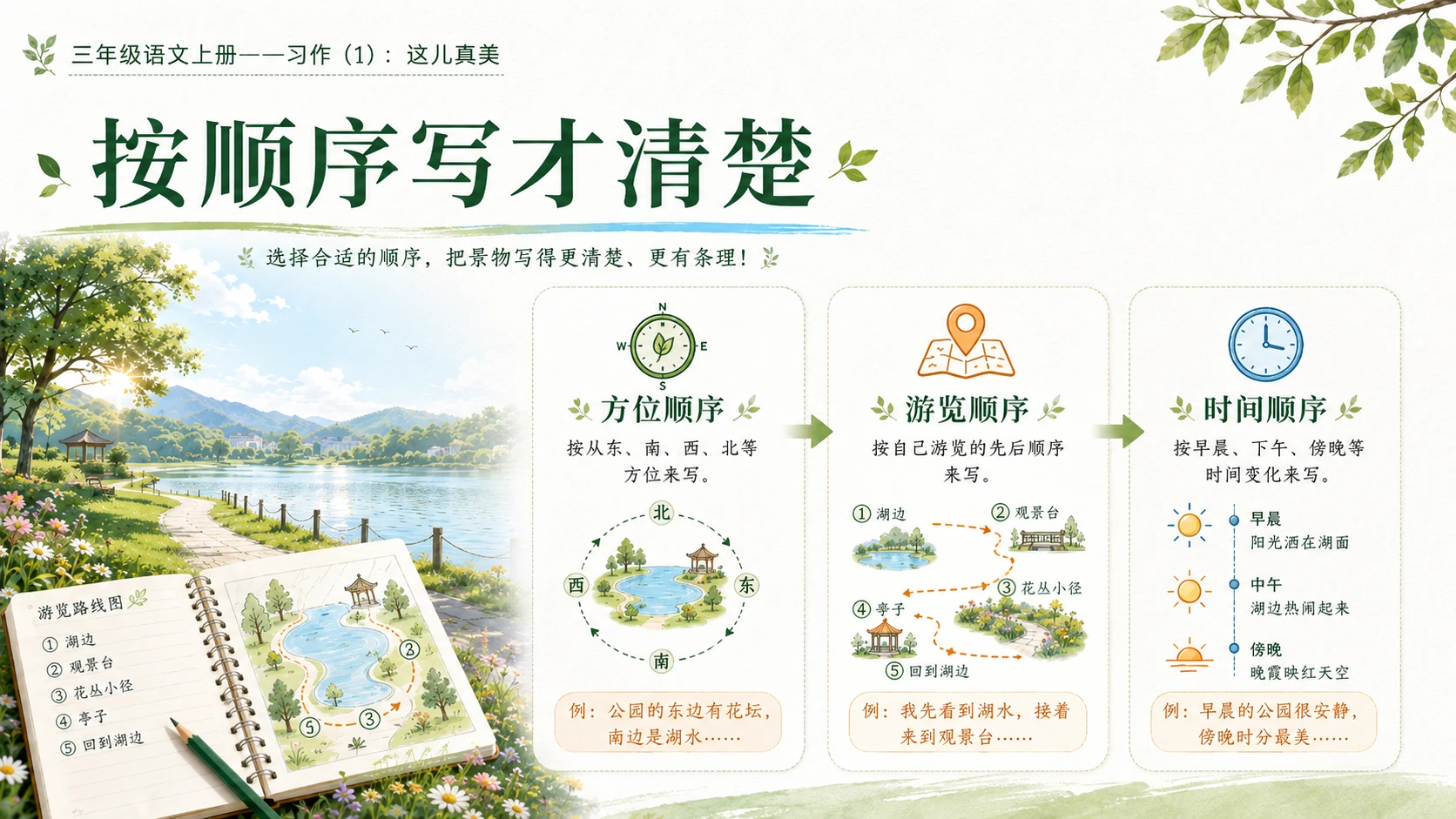 小学六年制统编教材系列课件——三年级语文上册习作：这儿真美（1） - 预览图7