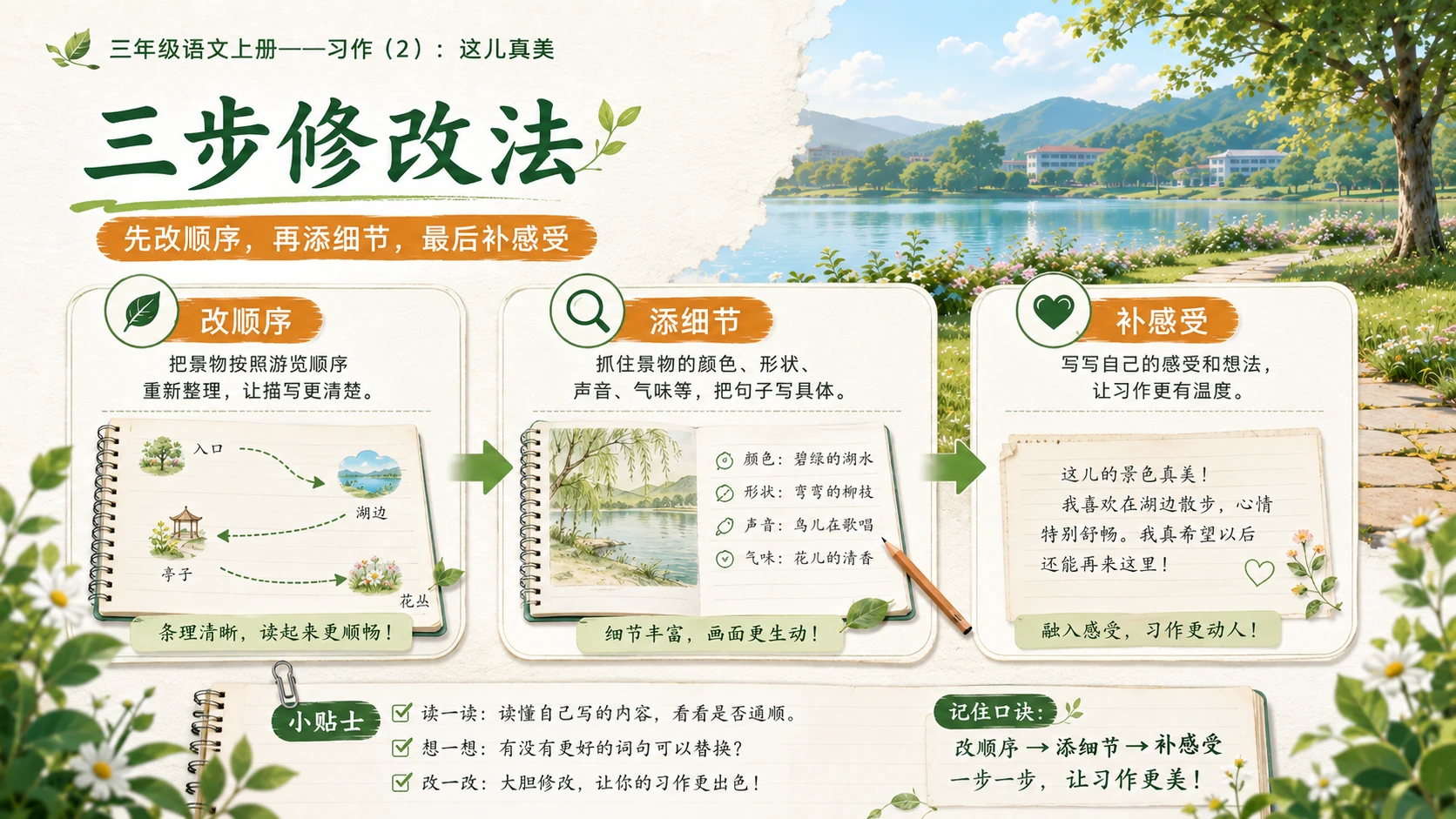 小学六年制统编教材系列课件——三年级语文上册习作：这儿真美（2） - 预览图10