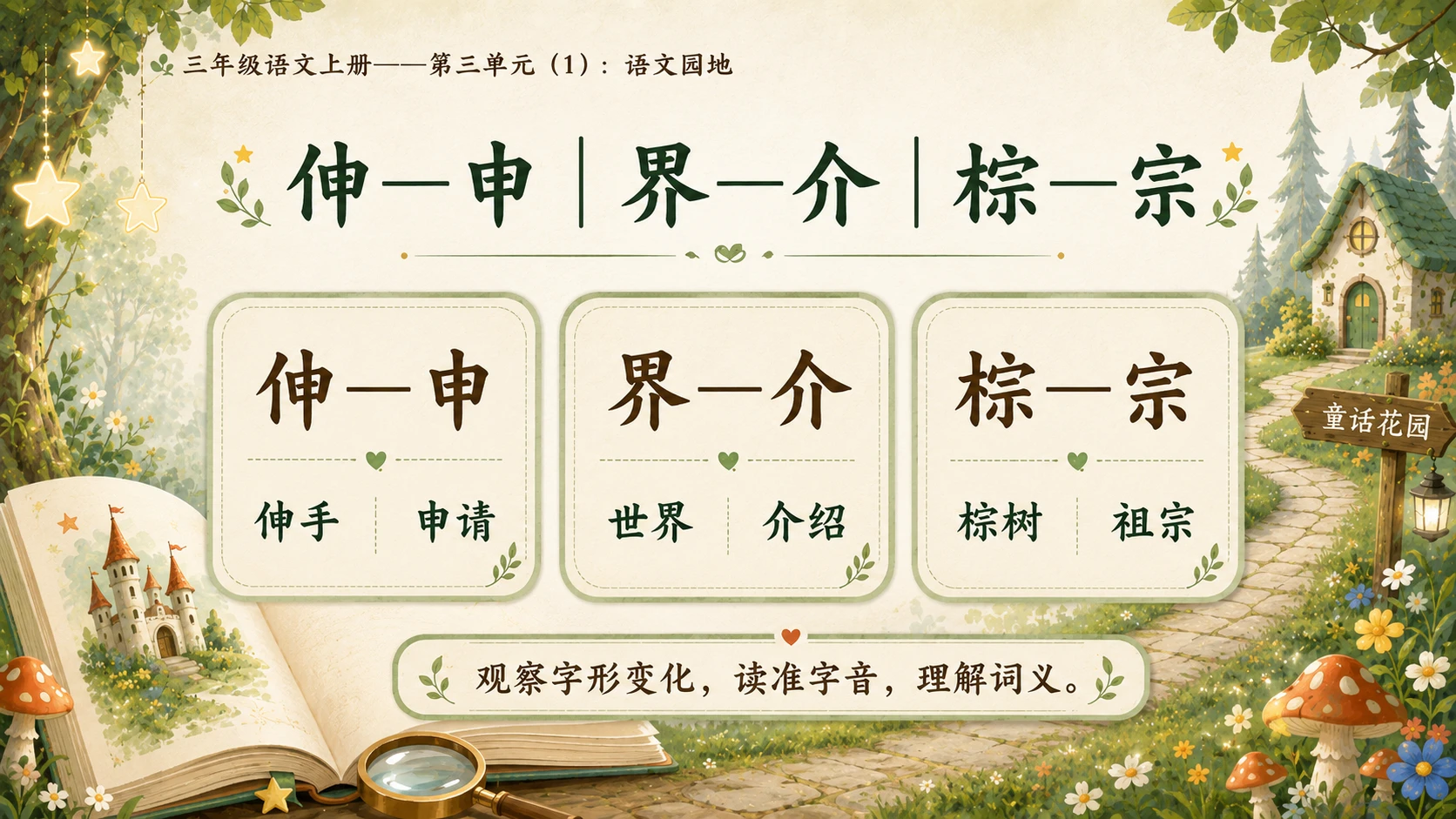 小学六年制统编教材系列课件——三年级语文上册：语文园地（1） - 预览图9