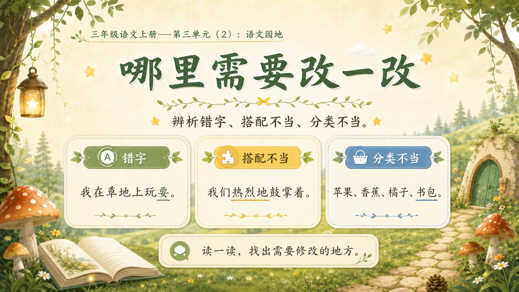 小学六年制统编教材系列课件——三年级语文上册：语文园地（2） - 预览图8