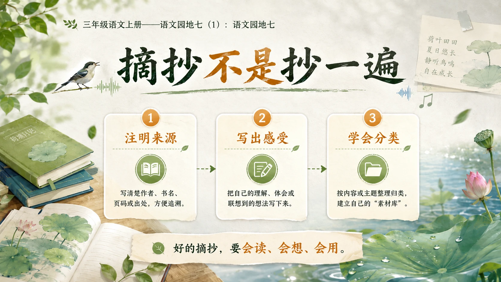 小学六年制统编教材系列课件——三年级语文上册：语文园地七（1） - 预览图5