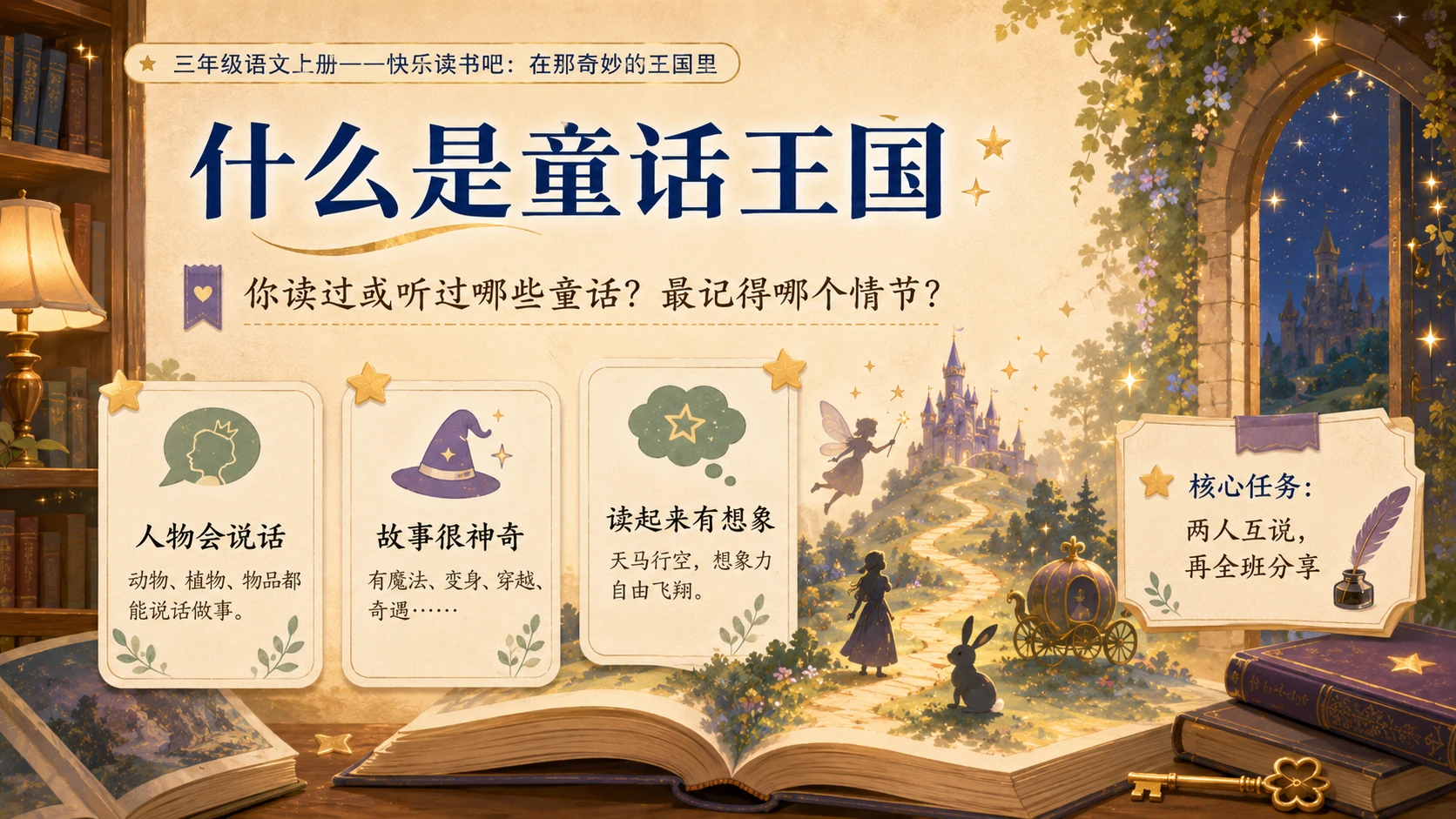 小学六年制统编教材系列课件——三年级语文上册：在那奇妙的王国里 - 预览图3