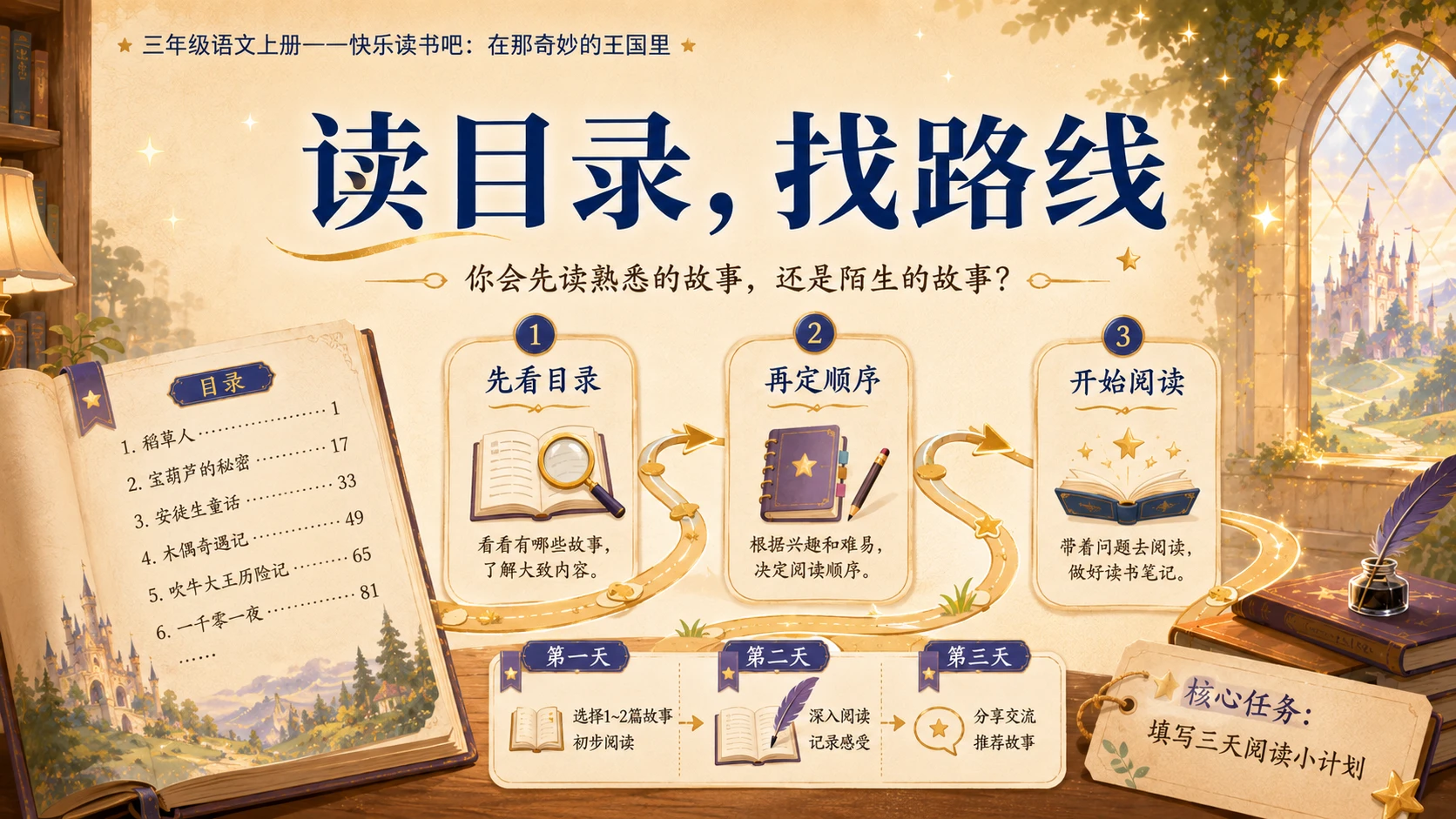 小学六年制统编教材系列课件——三年级语文上册：在那奇妙的王国里 - 预览图7