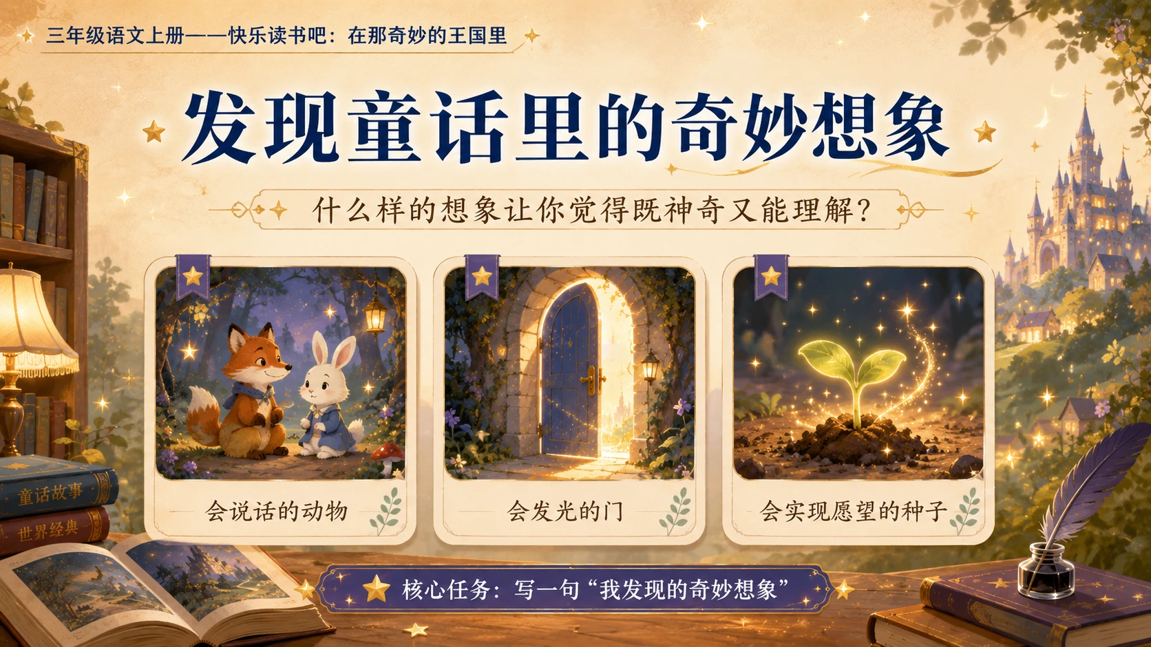 小学六年制统编教材系列课件——三年级语文上册：在那奇妙的王国里 - 预览图10