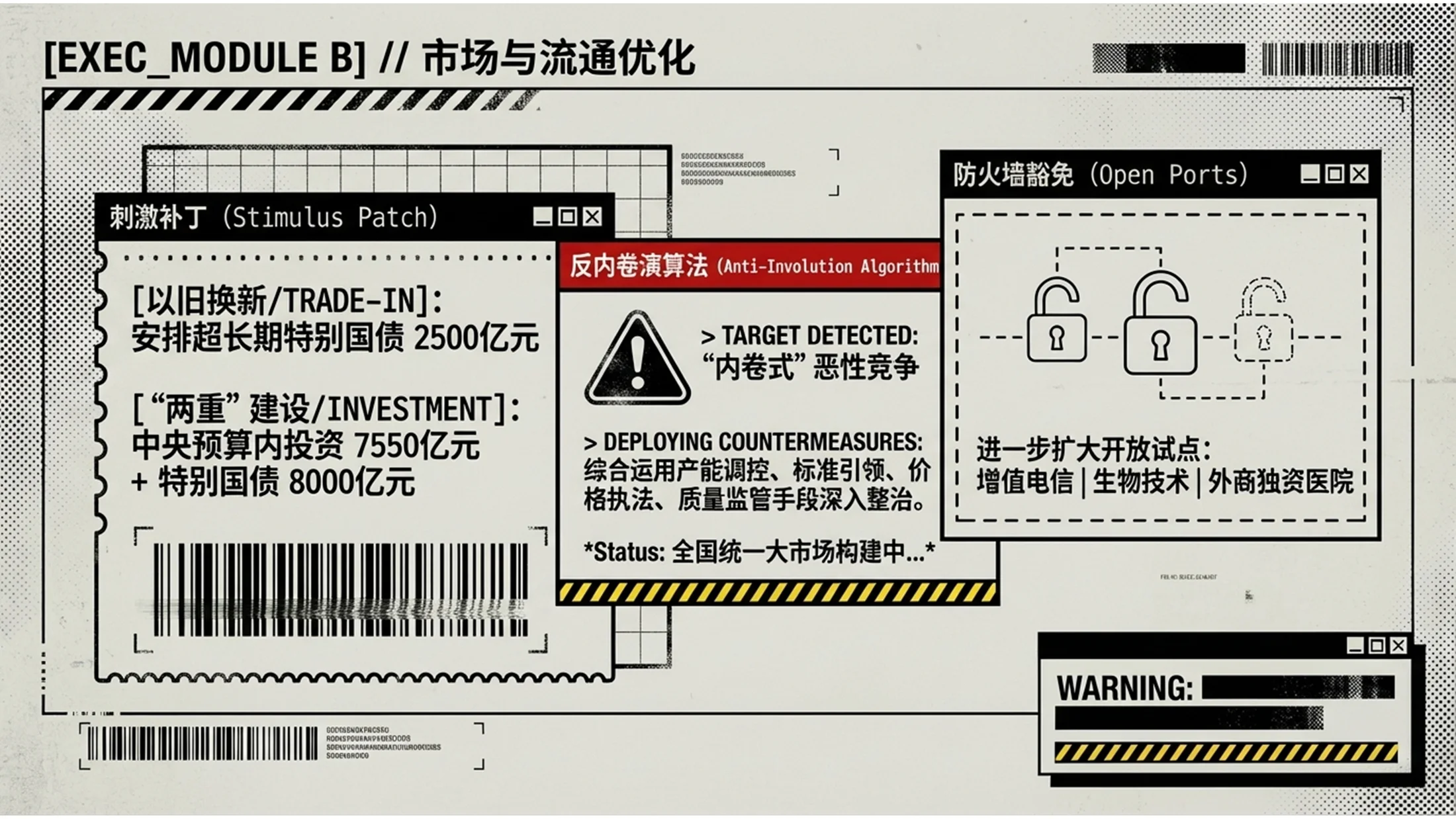 污渍赛博垃圾风格政府工作报告PPT - 预览图6