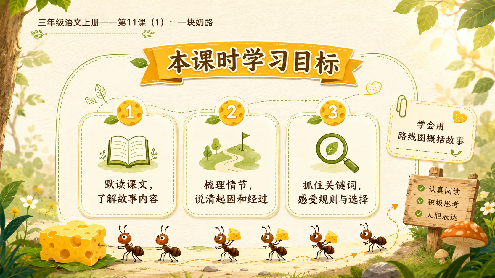 小学六年制统编教材系列课件——三年级语文上册第11课（1）：一块奶酪 - 预览图3